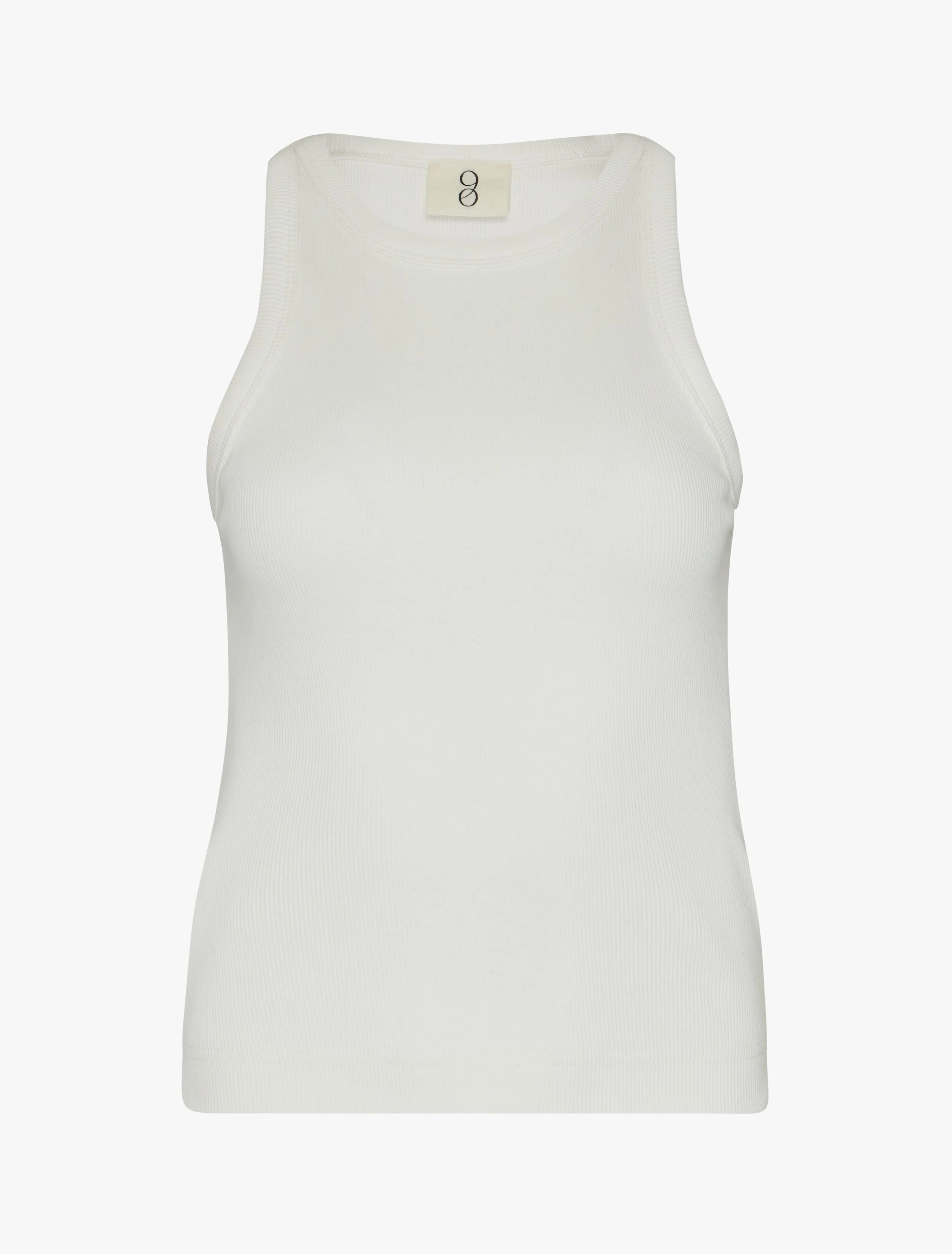 Signature Rib Tank in Chalk White