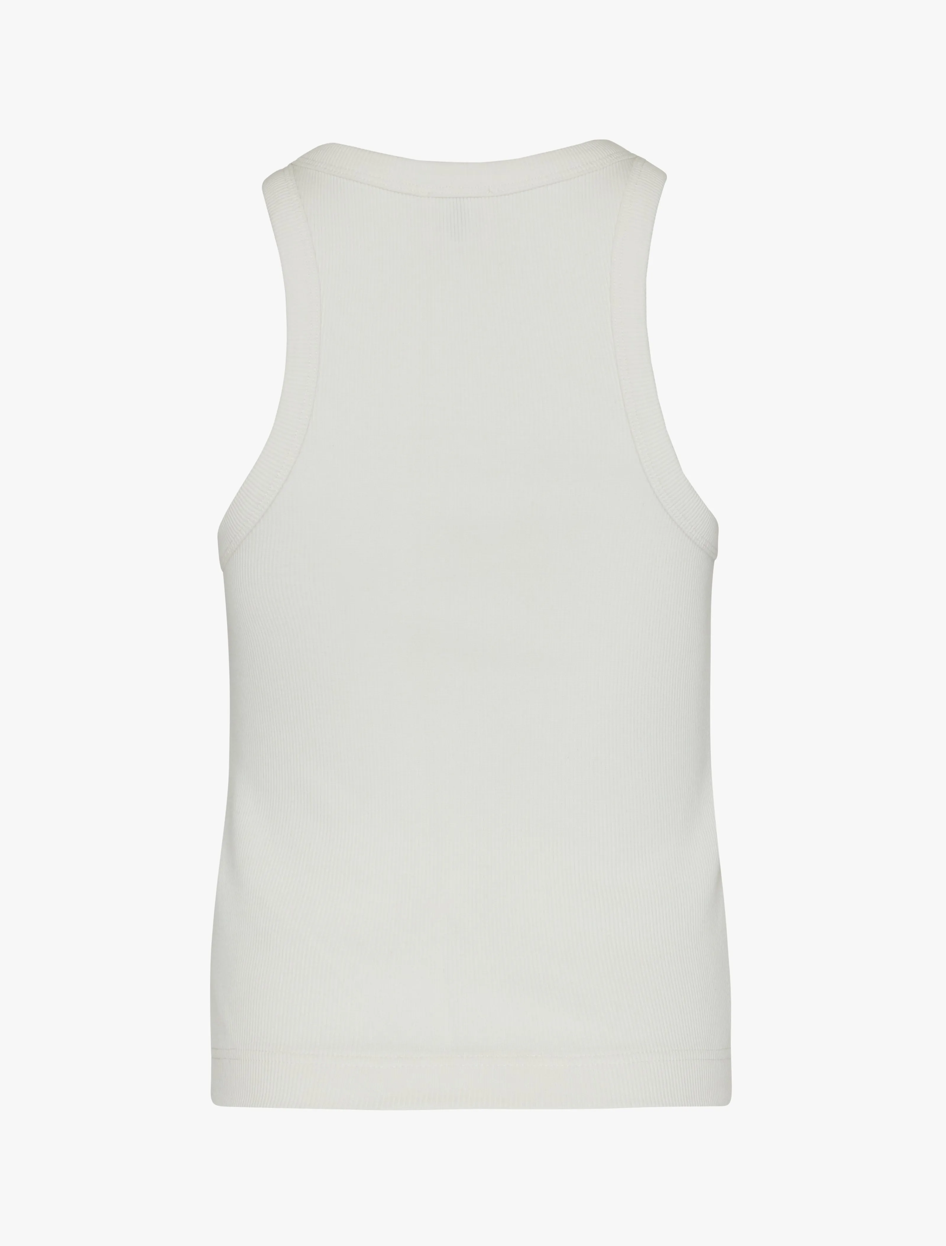 Signature Rib Tank in Chalk White