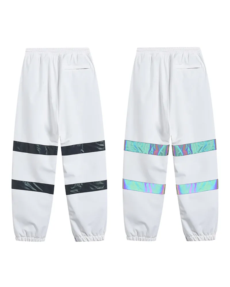 Ski Wear Neon Reflective Baggy Snow Pants