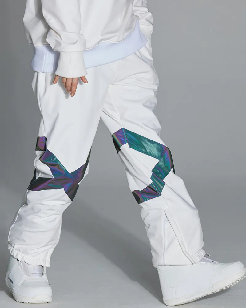 Ski Wear Neon Reflective Baggy Snow Pants