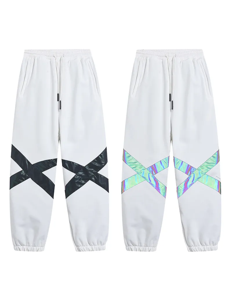 Ski Wear Neon Reflective Baggy Snow Pants