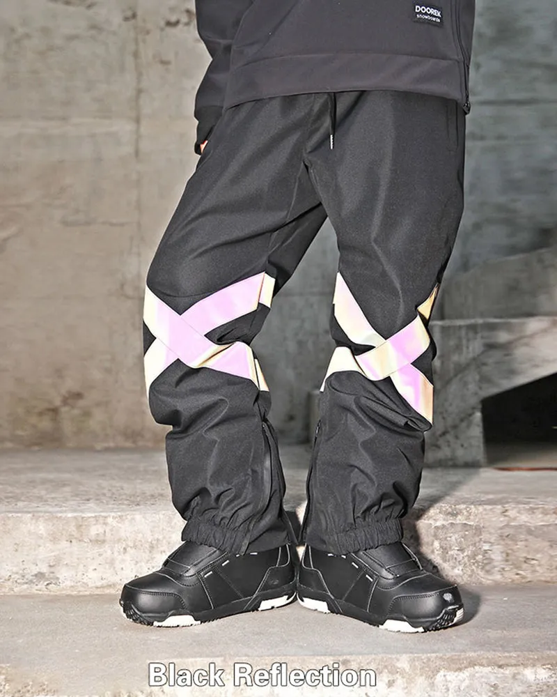 Ski Wear Neon Reflective Baggy Snow Pants