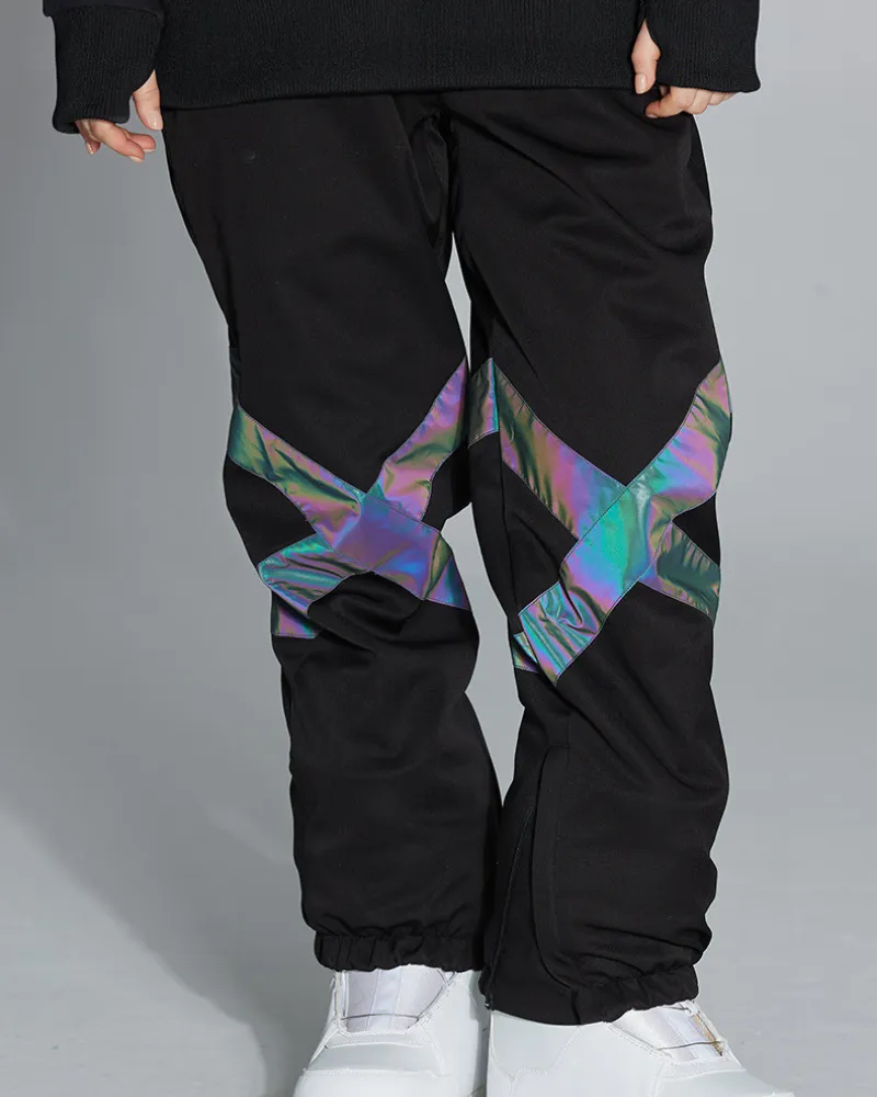 Ski Wear Neon Reflective Baggy Snow Pants