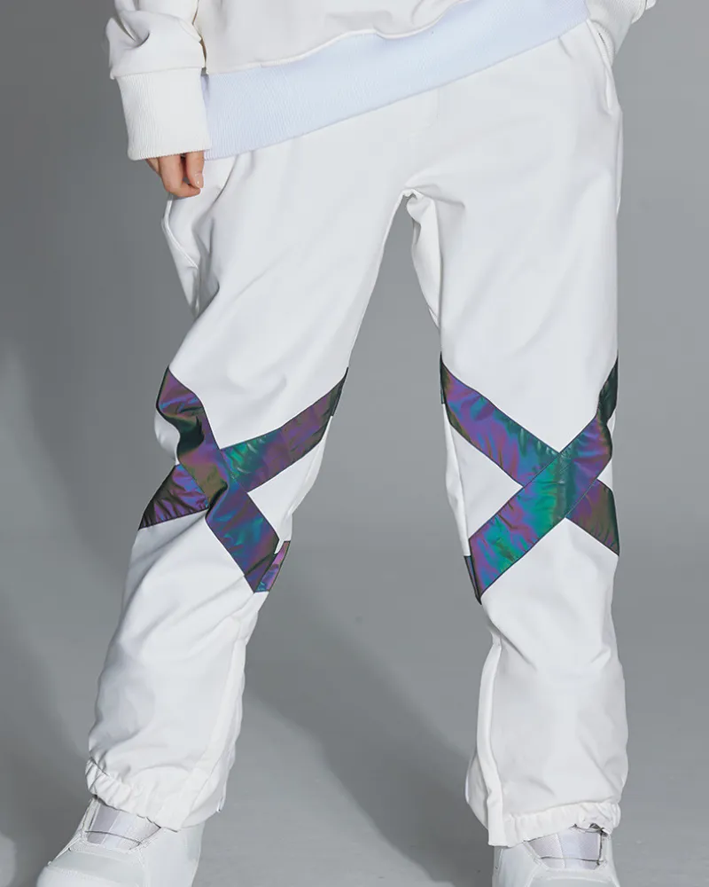 Ski Wear Neon Reflective Baggy Snow Pants