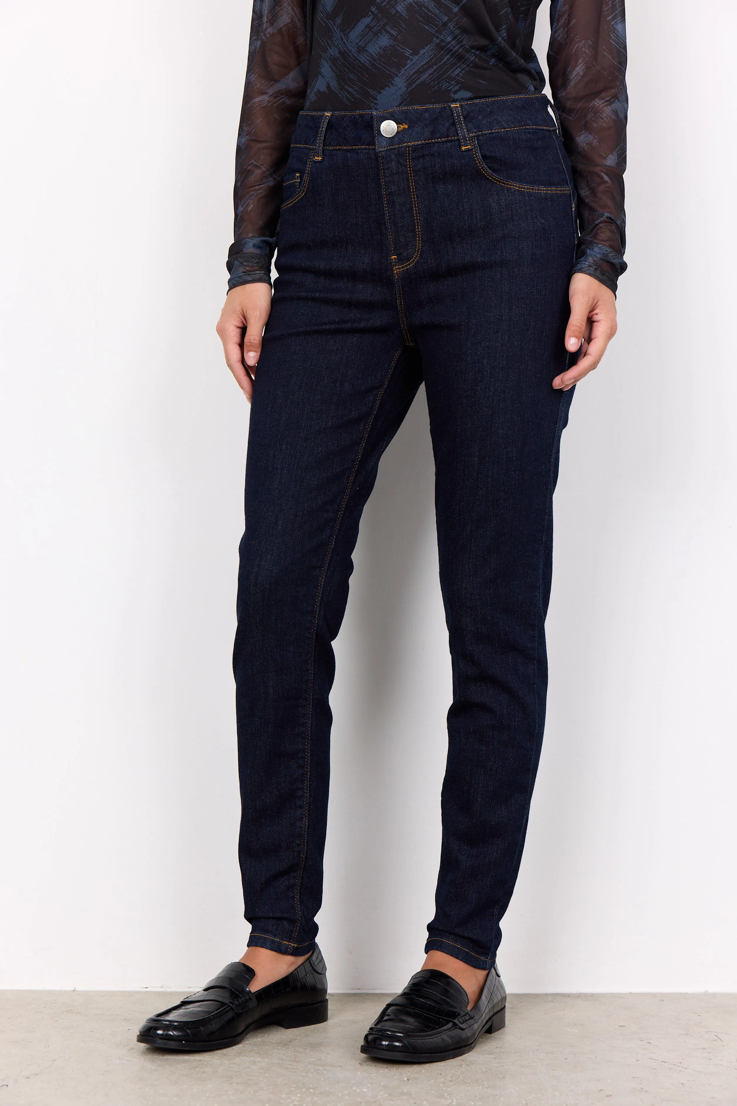 Soya Concept Denim Slim Fit Jeans Dark Blue