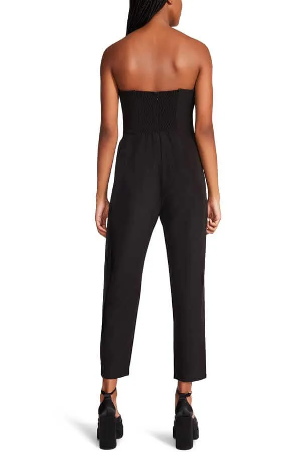 Steve Madden Harlen Strapless Wrap Belt Jumpsuit