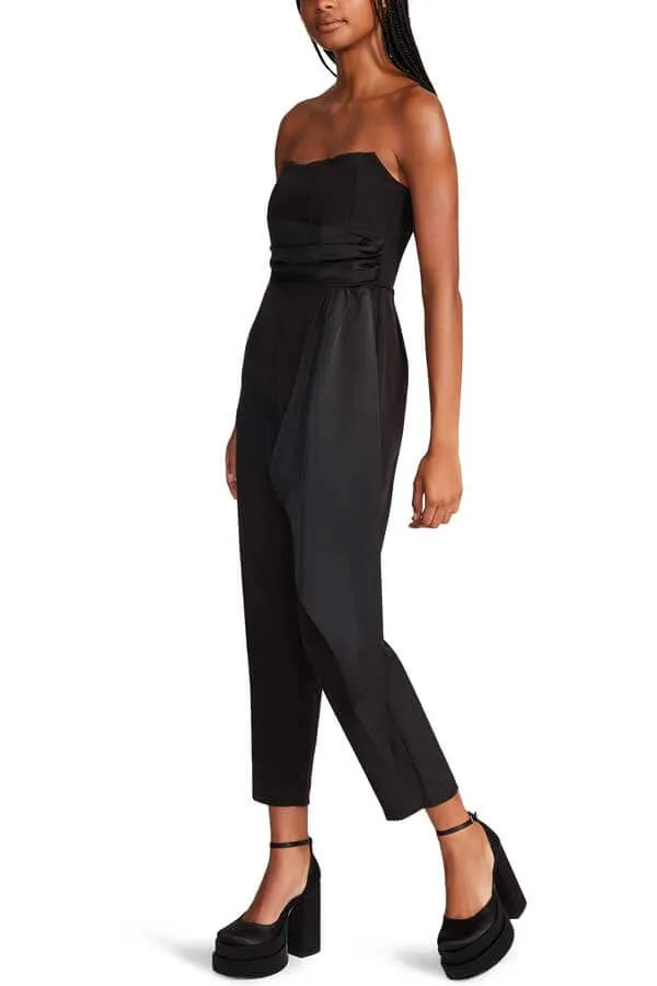 Steve Madden Harlen Strapless Wrap Belt Jumpsuit