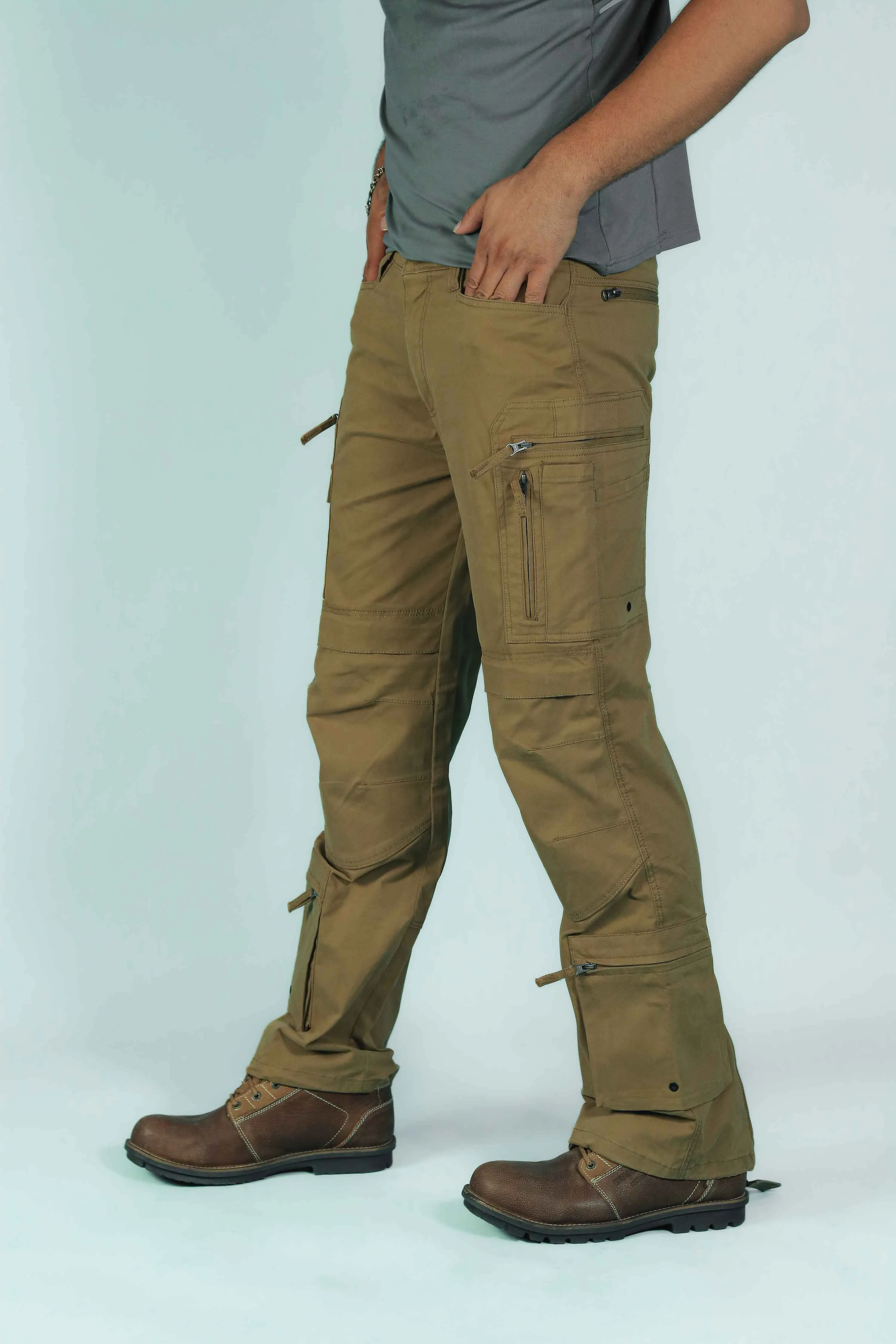 Straight Zip 12 Pocket Cargo with adjustable bottoms - style - 53