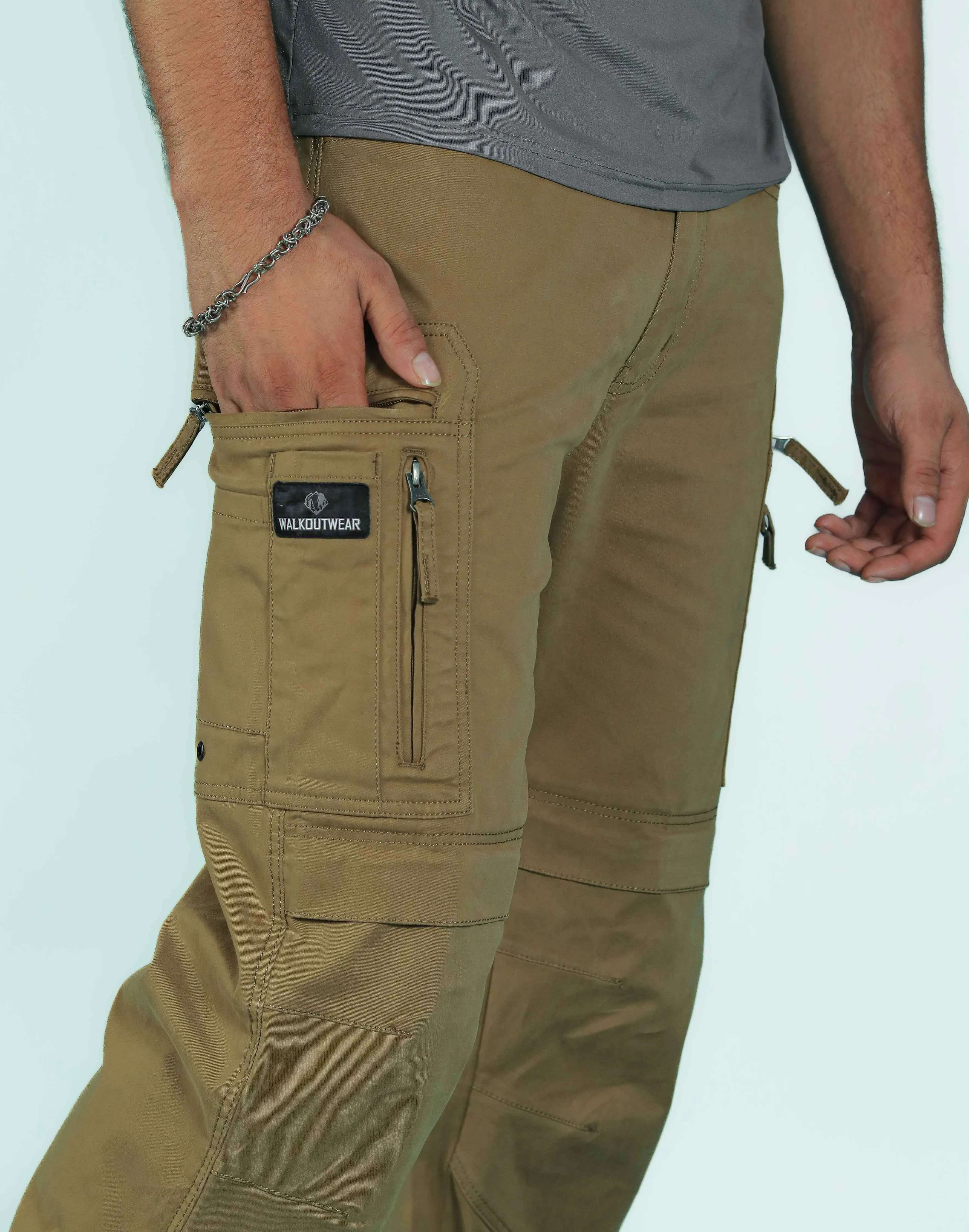 Straight Zip 12 Pocket Cargo with adjustable bottoms - style - 53