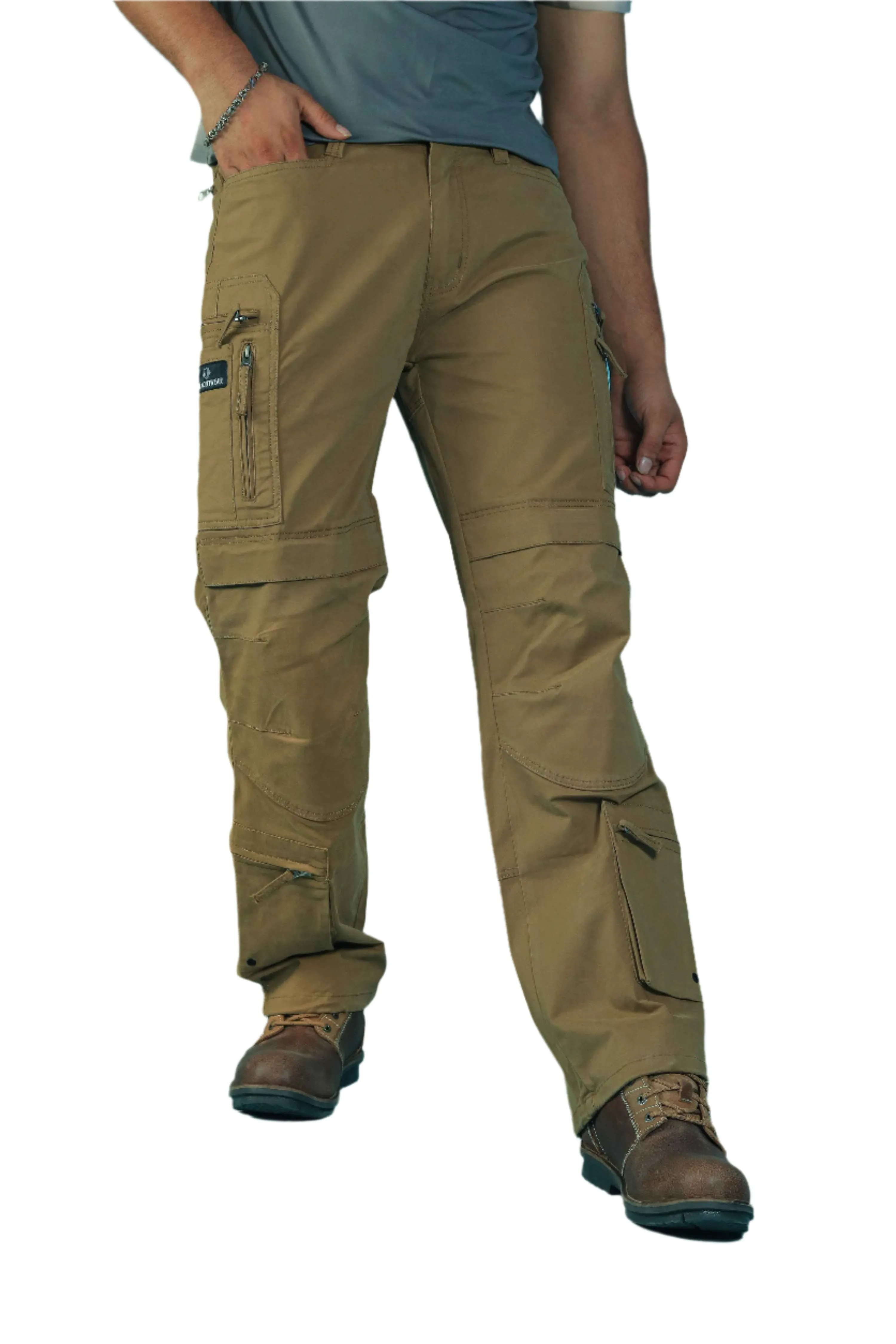 Straight Zip 12 Pocket Cargo with adjustable bottoms - style - 53