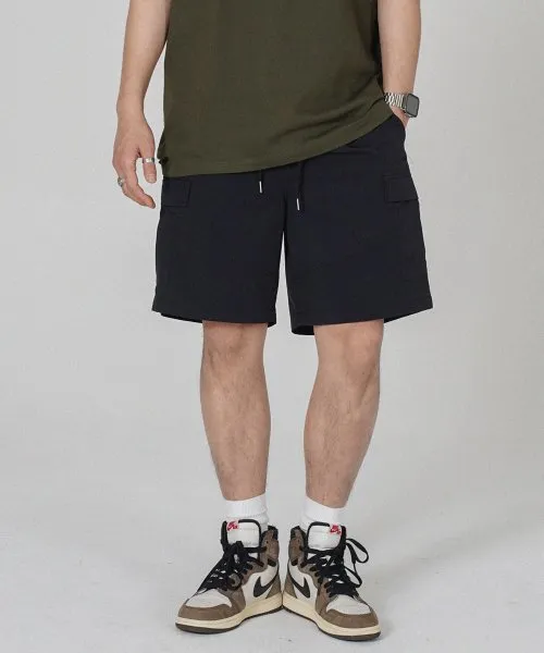 SUMMER ELASTIC CREPE CARGO PANTS