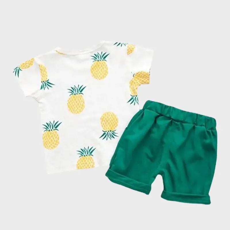 Summer Short-sleeved Suit Kids T-shirt Clothes Kids Shorts Two-piece Suit