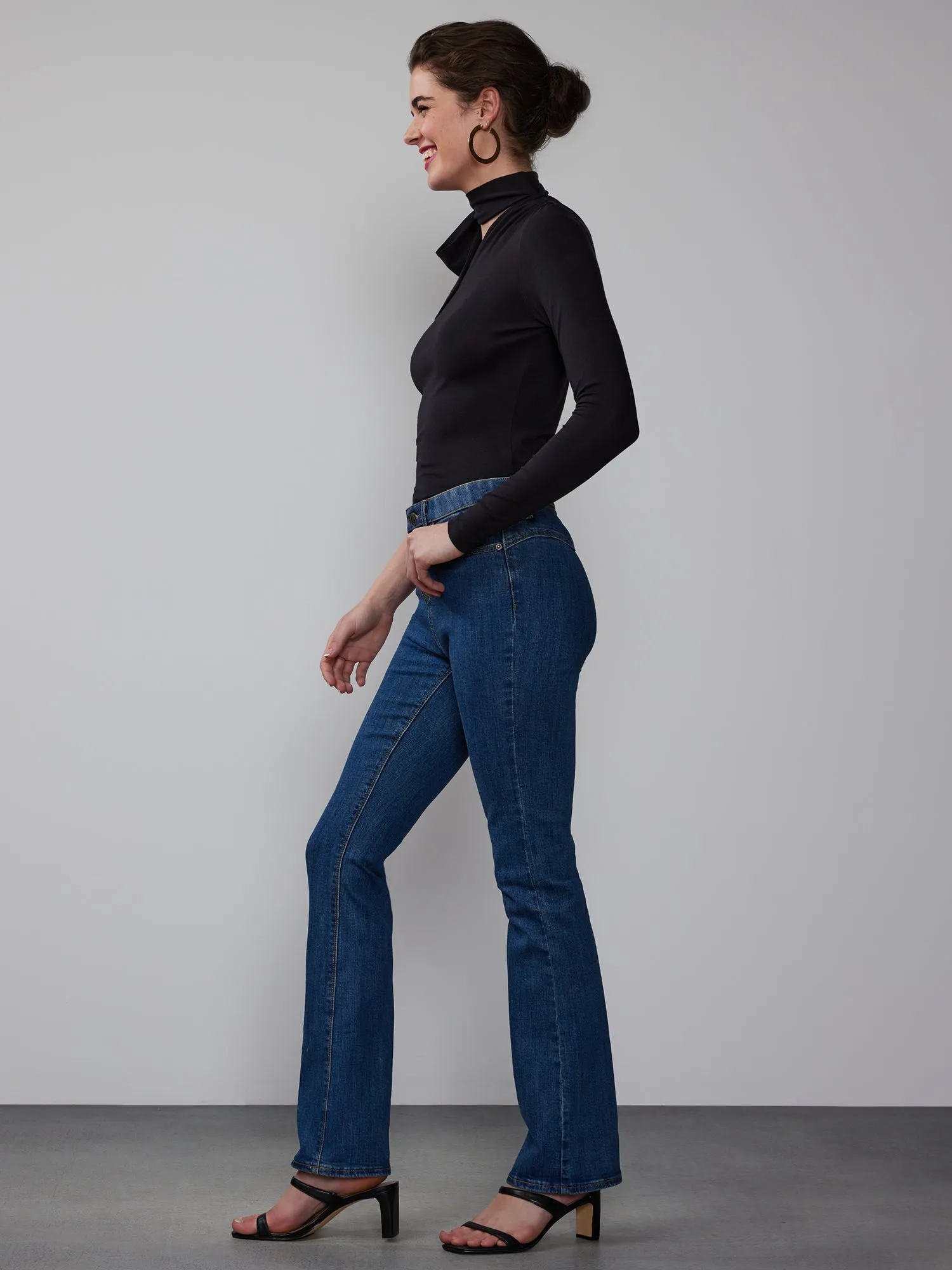 Tall High Rise Curved Yoke Bootcut Jeans