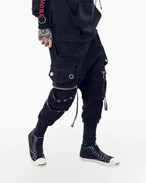 Tapered cargo pants techwear