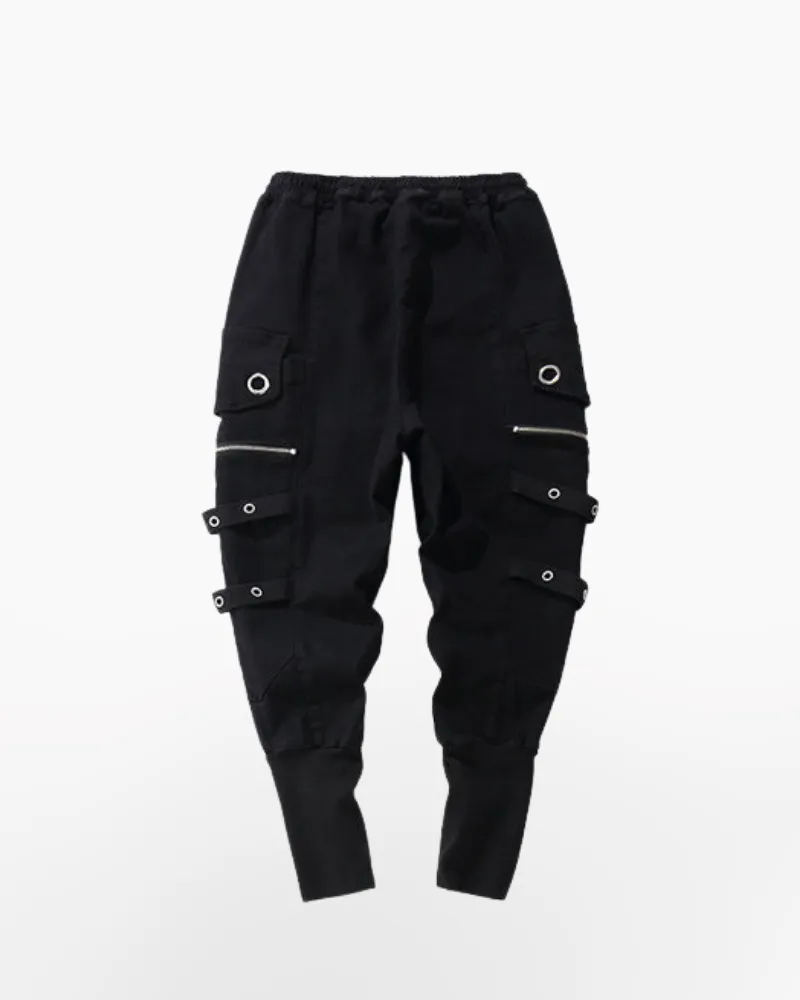 Tapered cargo pants techwear