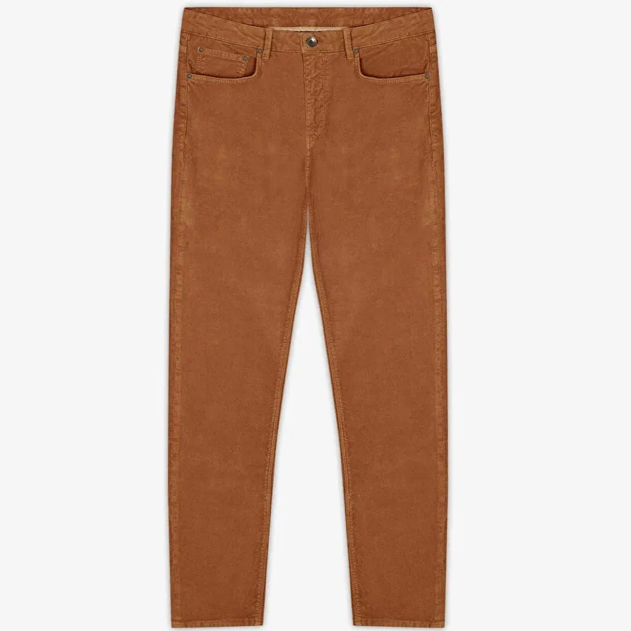 Tapered Corduroy Pant: Tawny Fauve