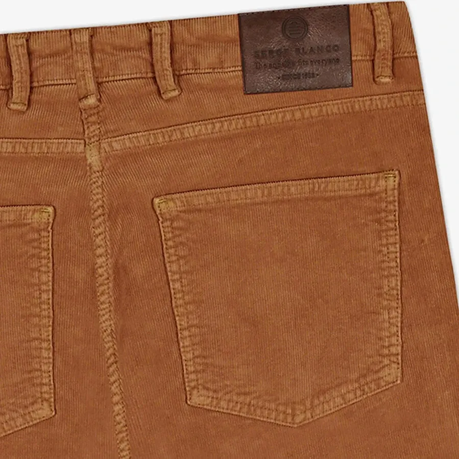 Tapered Corduroy Pant: Tawny Fauve