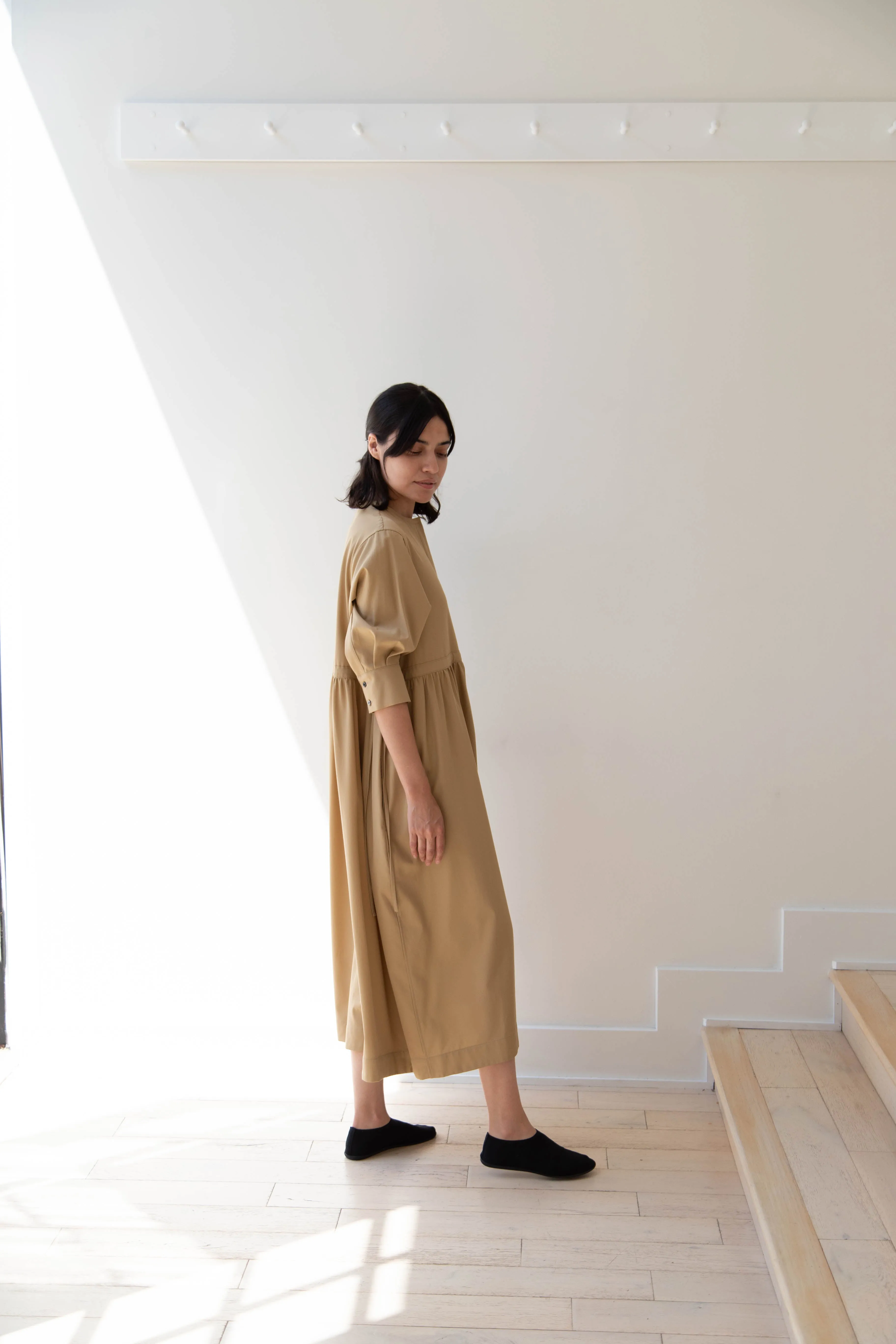 Tenne Handcrafted Modern | Waist String Jumpsuit In Camel