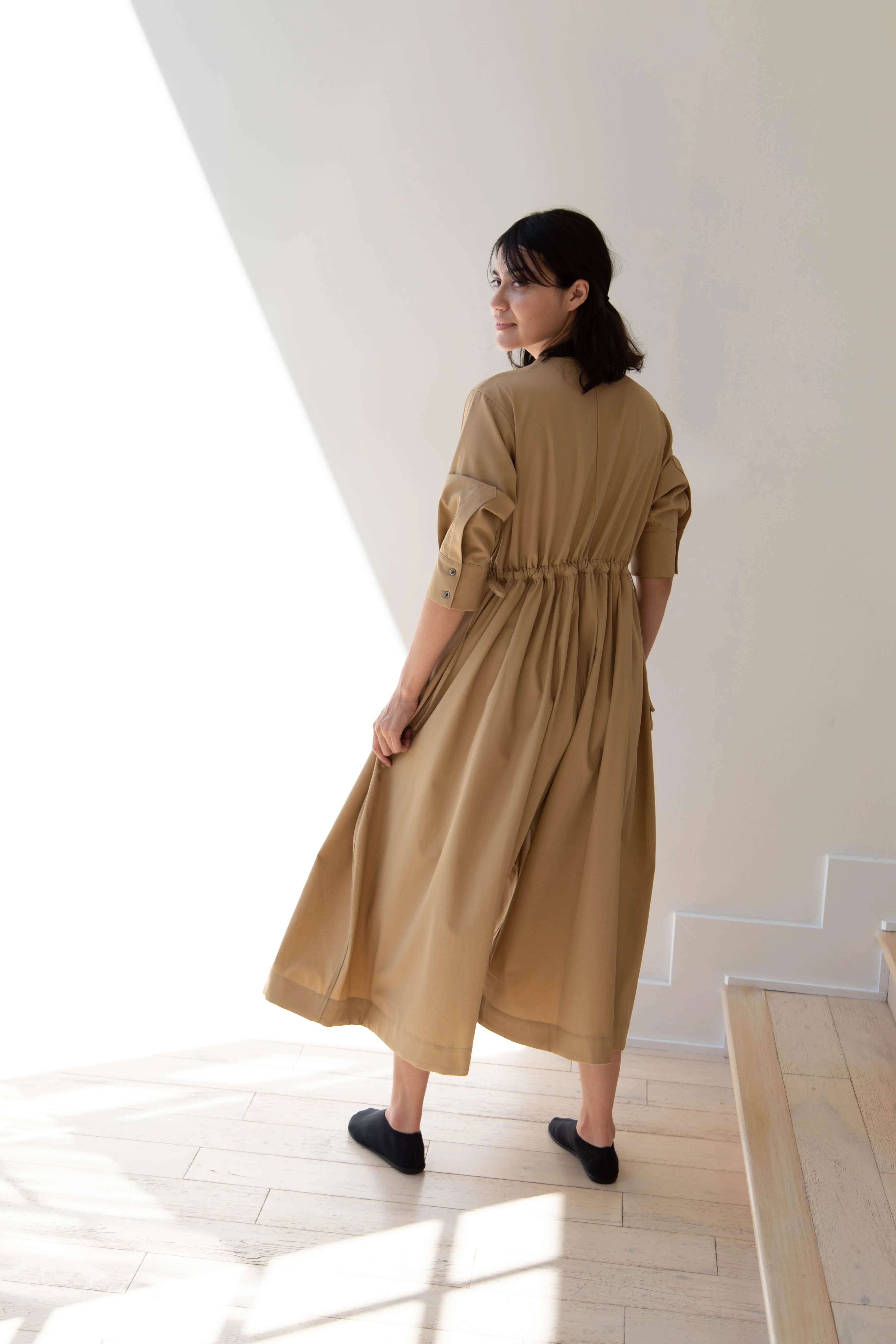 Tenne Handcrafted Modern | Waist String Jumpsuit In Camel