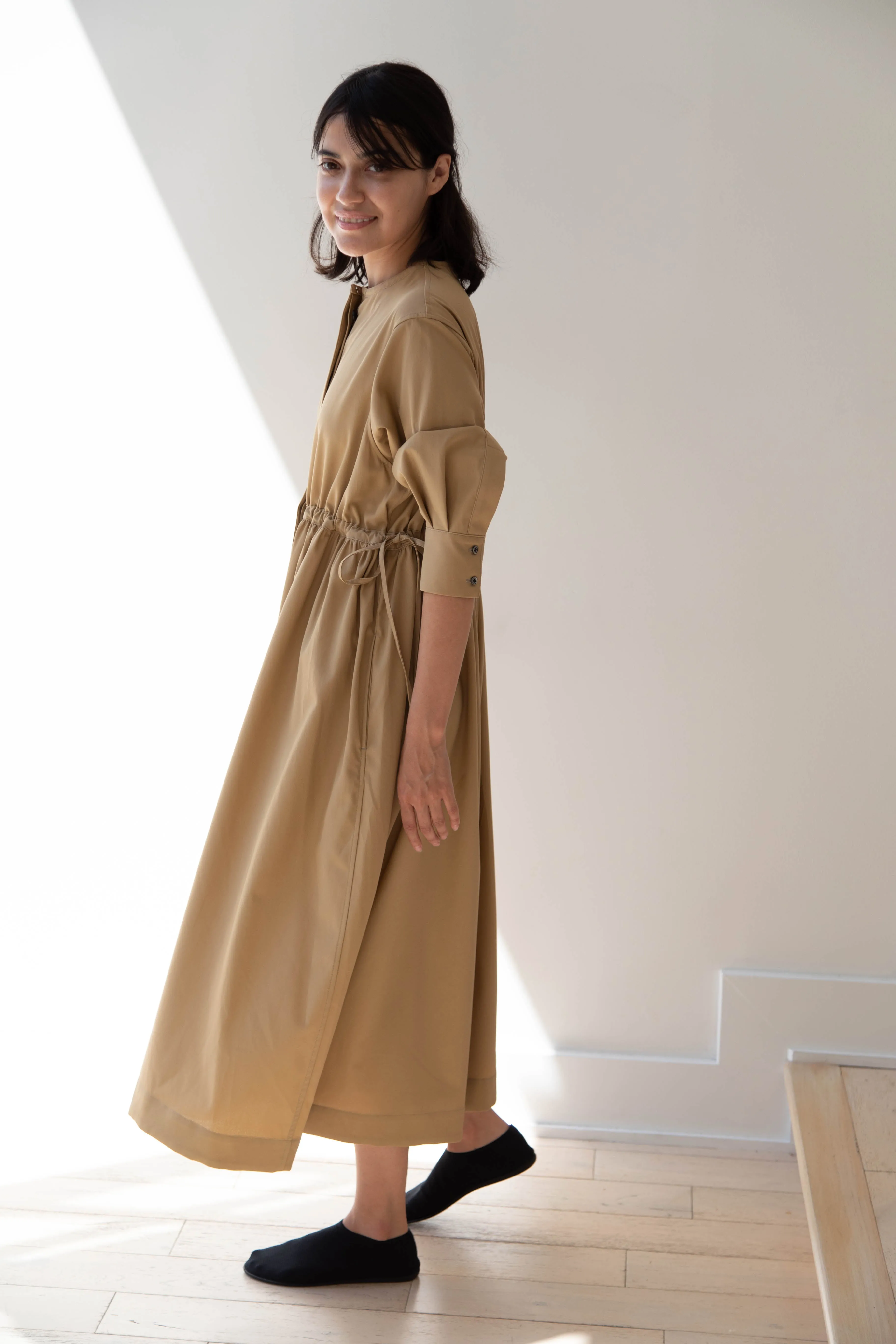 Tenne Handcrafted Modern | Waist String Jumpsuit In Camel