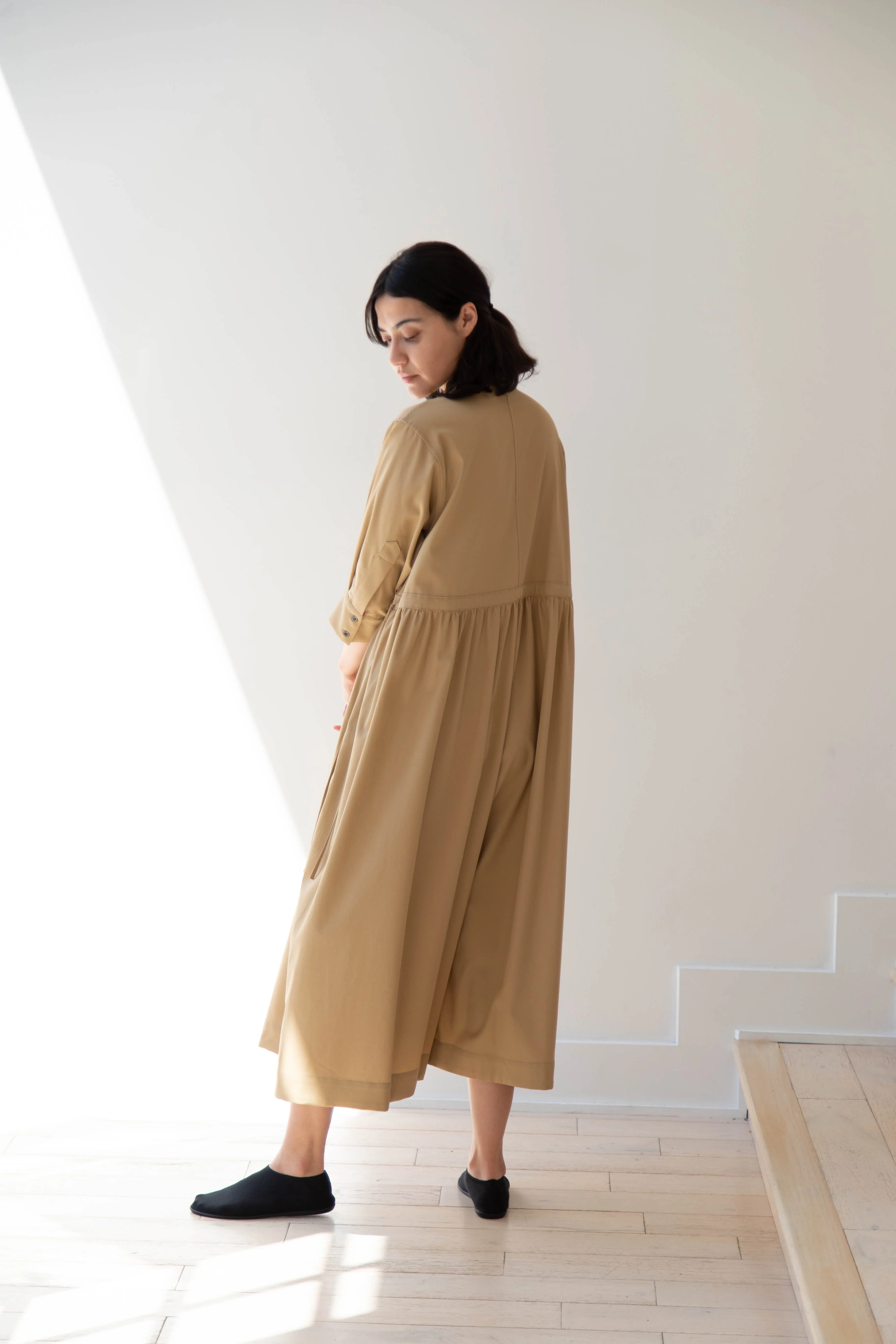 Tenne Handcrafted Modern | Waist String Jumpsuit In Camel