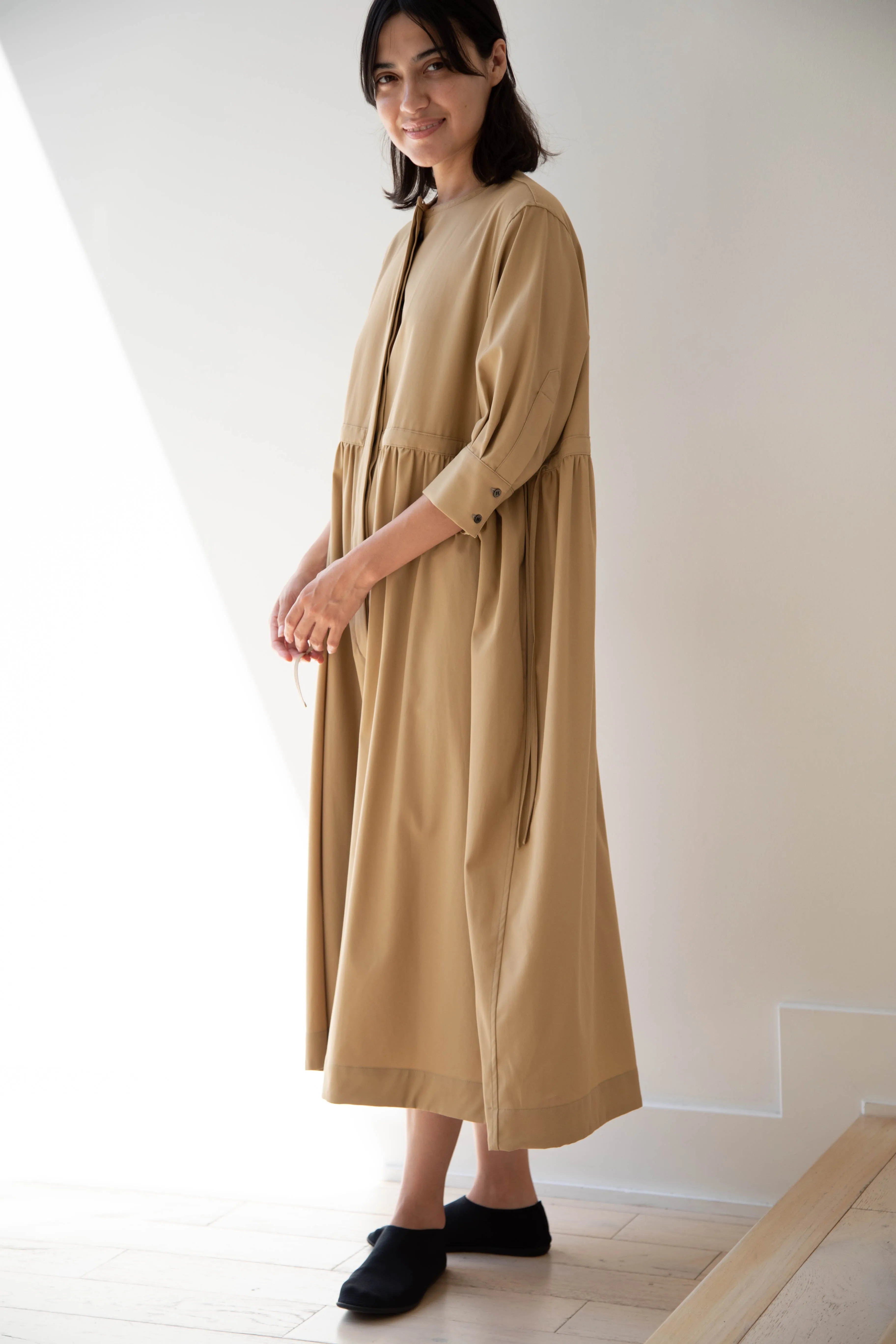 Tenne Handcrafted Modern | Waist String Jumpsuit In Camel