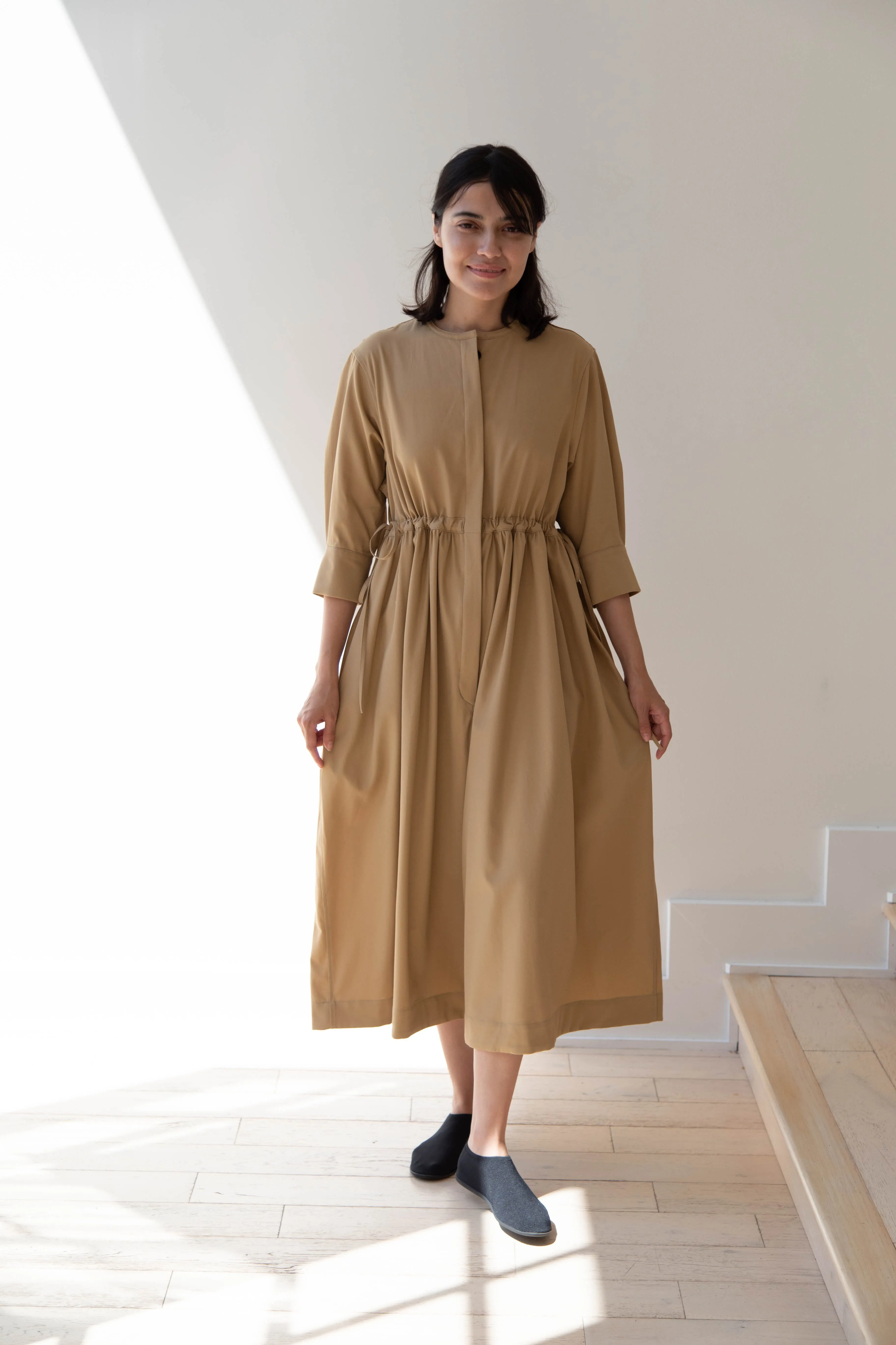 Tenne Handcrafted Modern | Waist String Jumpsuit In Camel