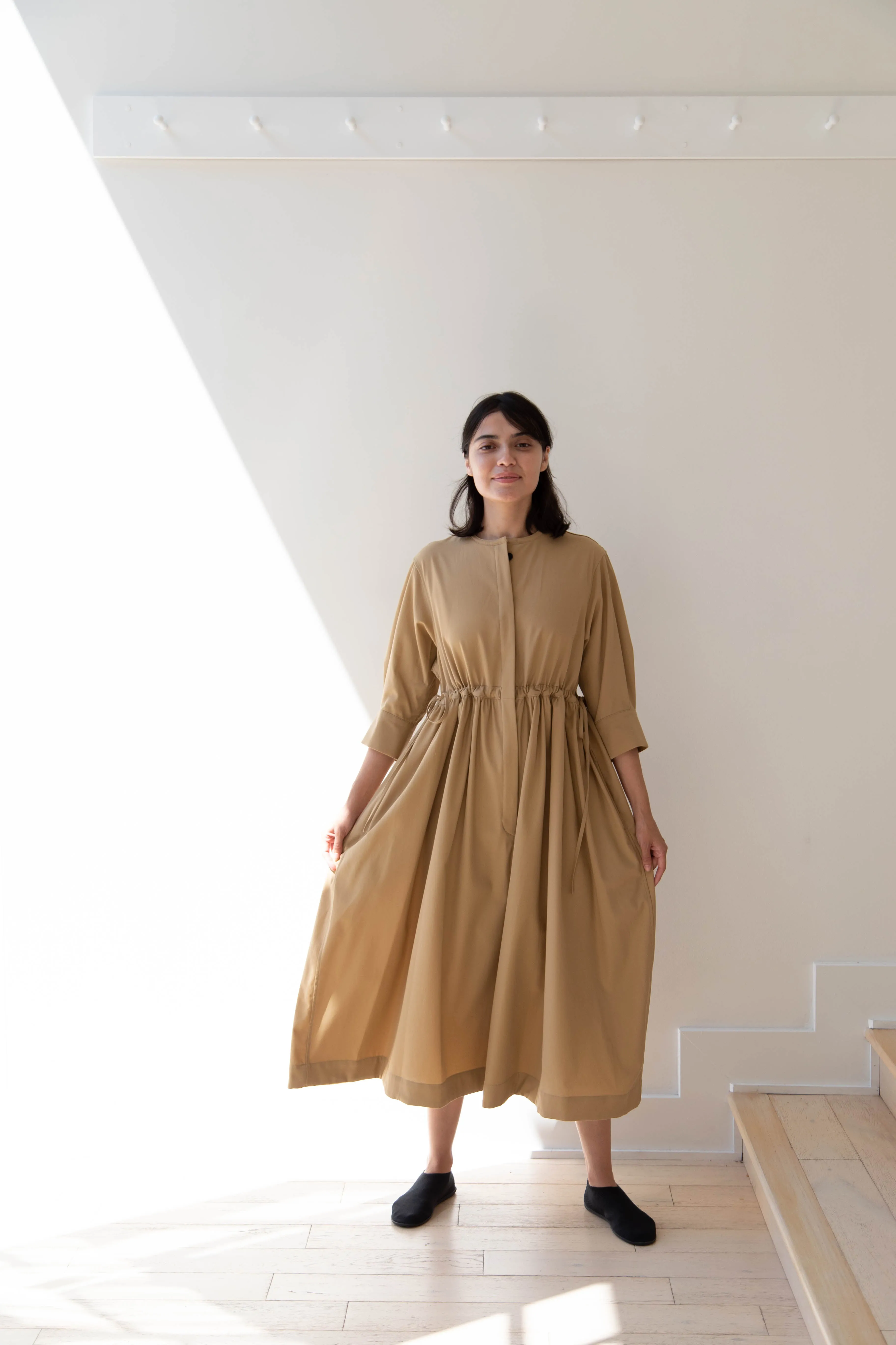 Tenne Handcrafted Modern | Waist String Jumpsuit In Camel