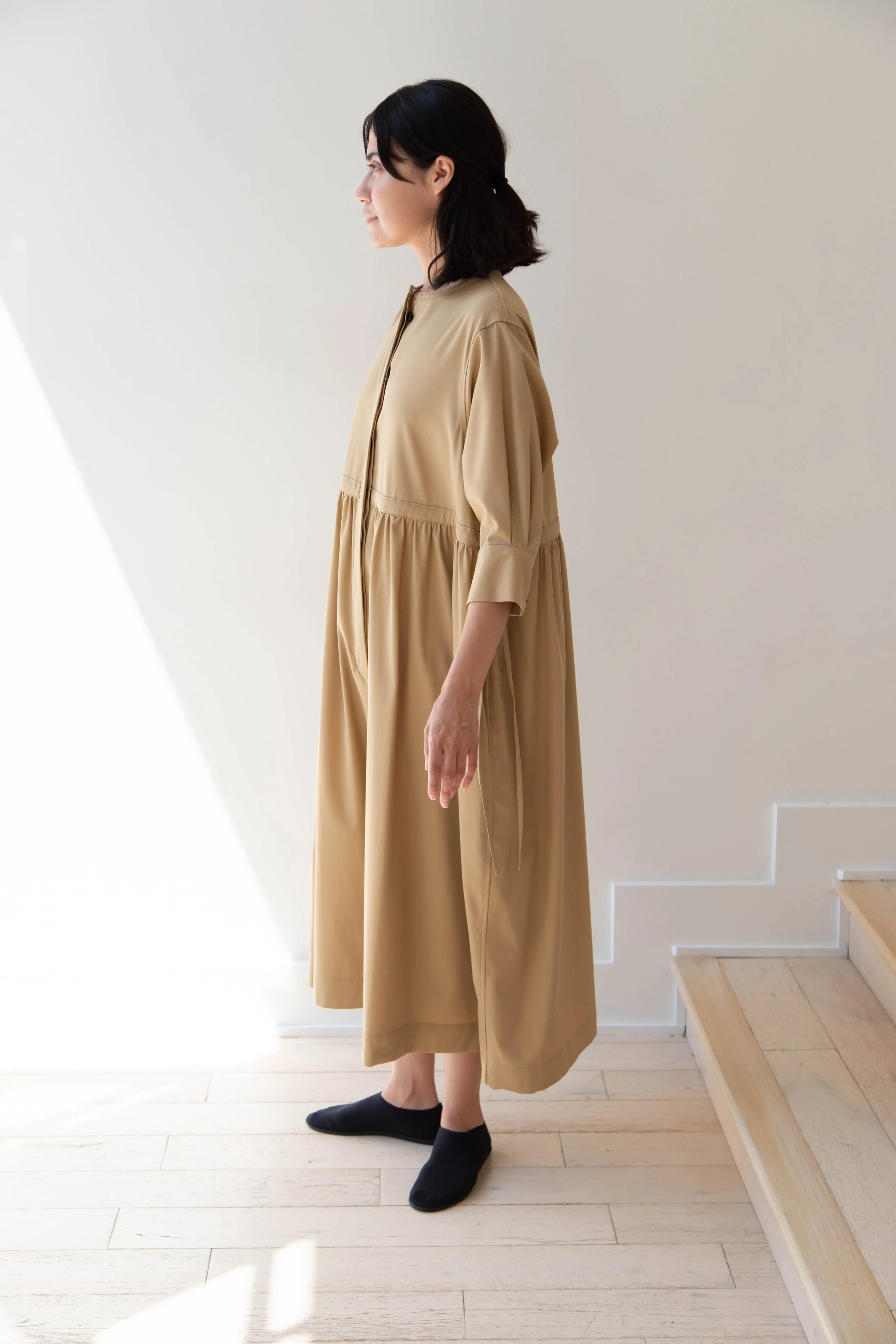 Tenne Handcrafted Modern | Waist String Jumpsuit In Camel