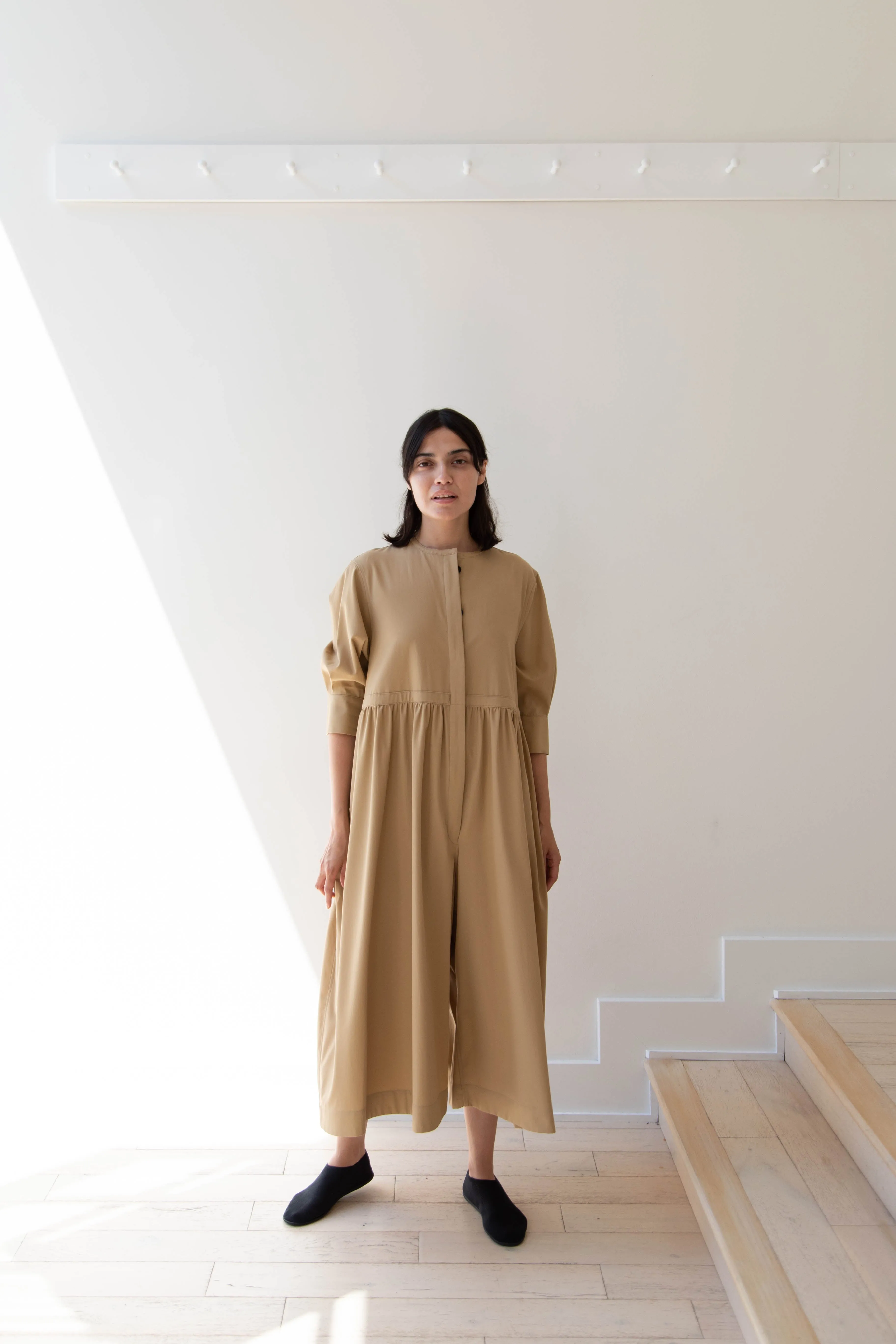 Tenne Handcrafted Modern | Waist String Jumpsuit In Camel