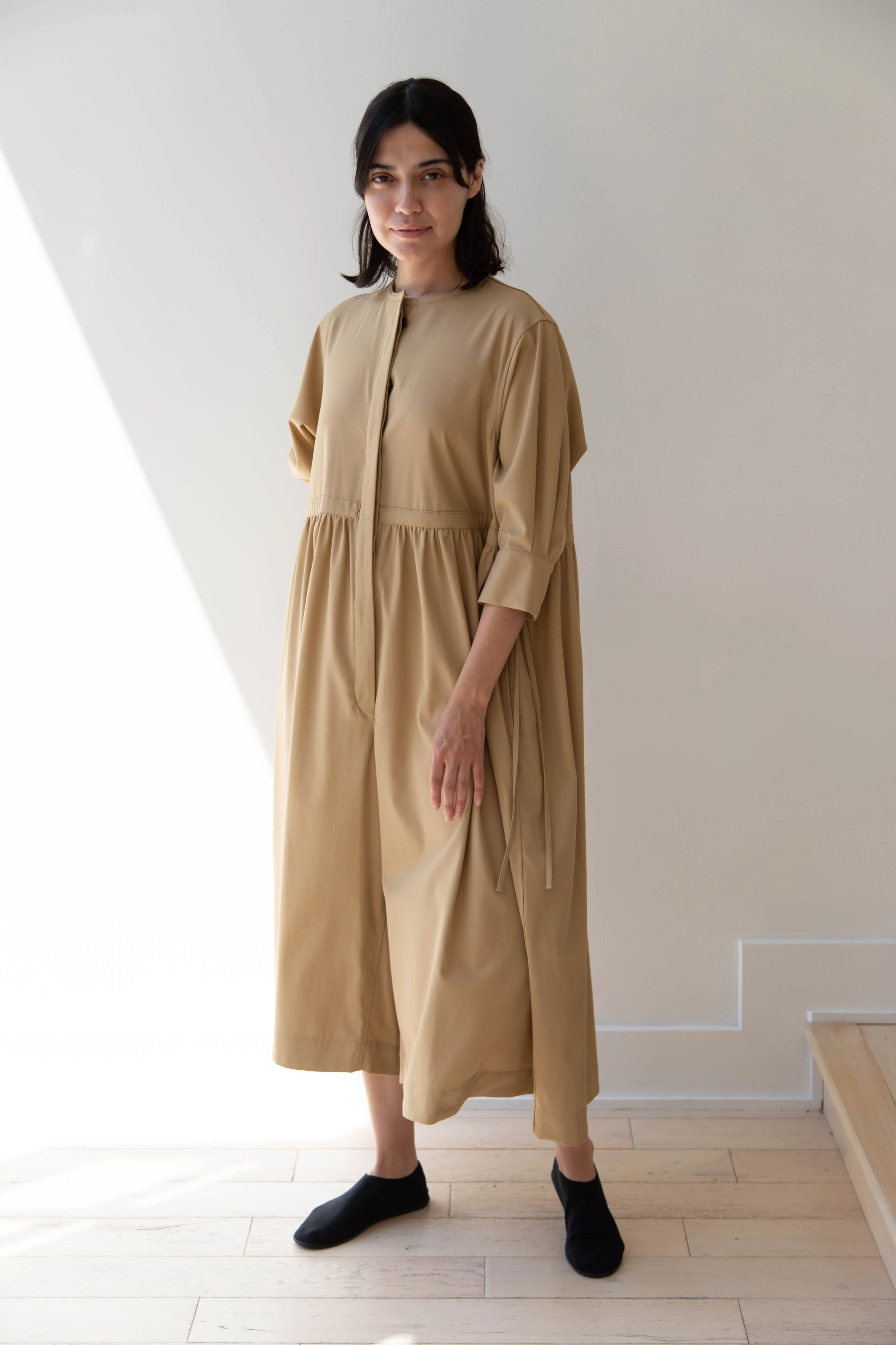 Tenne Handcrafted Modern | Waist String Jumpsuit In Camel