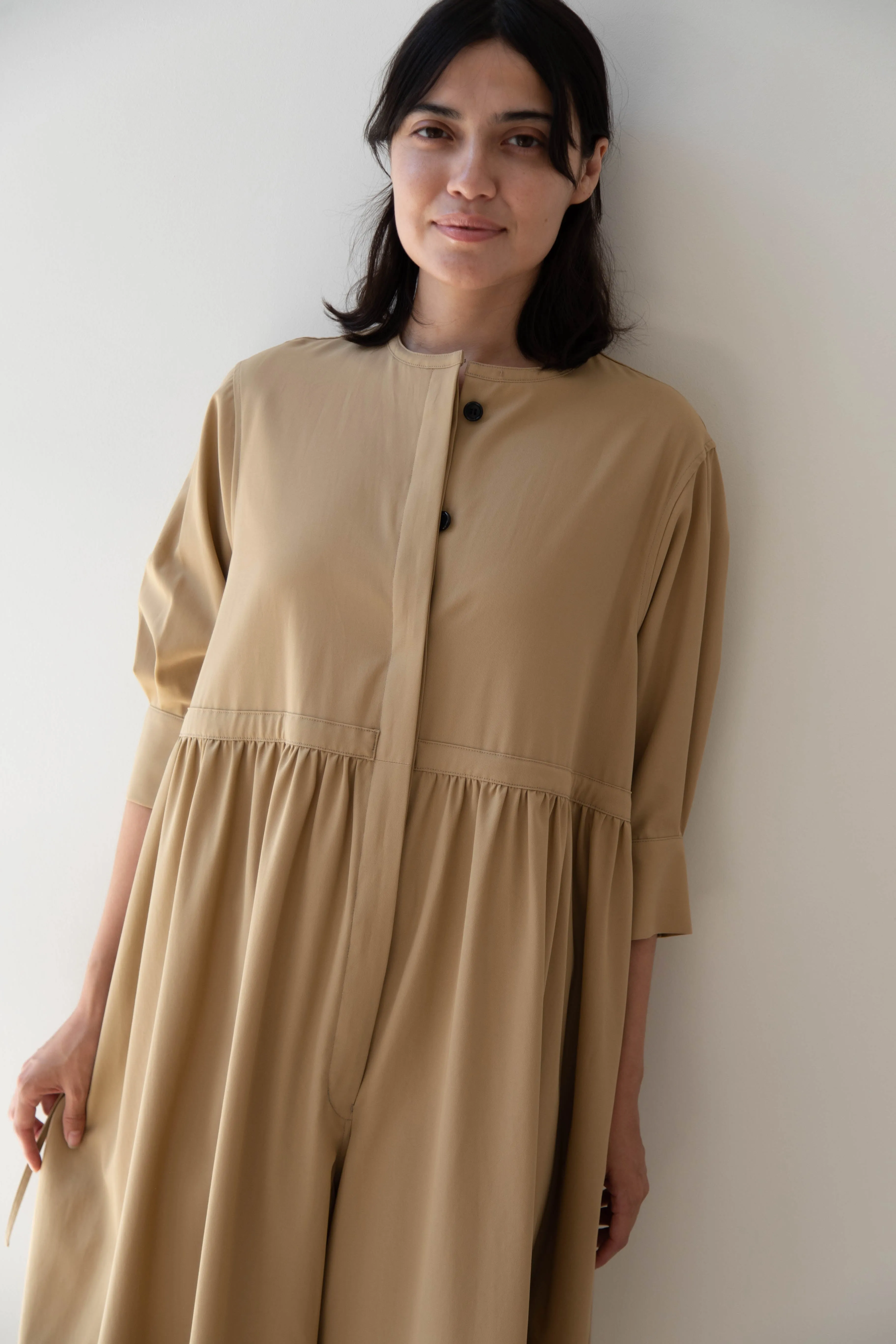 Tenne Handcrafted Modern | Waist String Jumpsuit In Camel