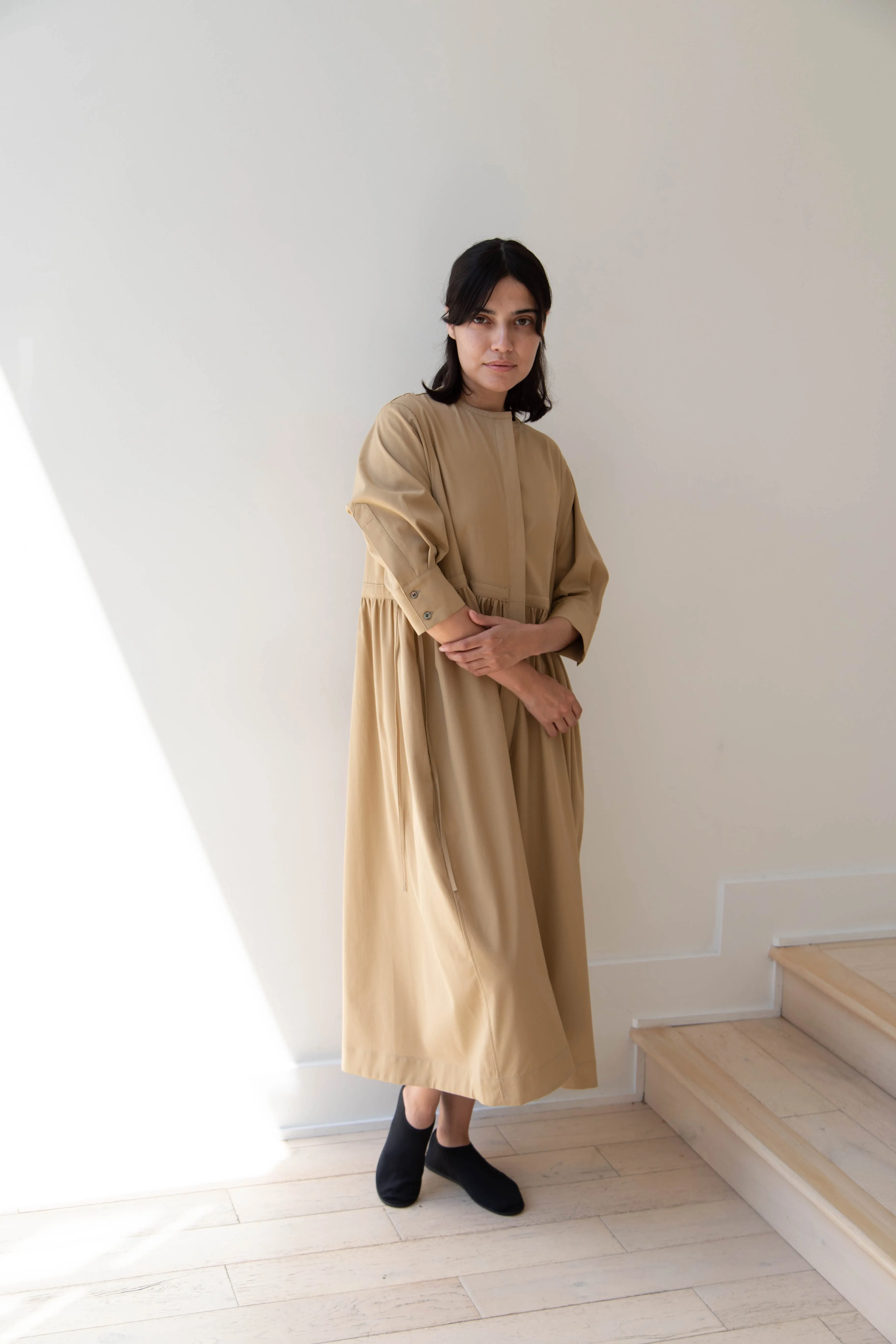 Tenne Handcrafted Modern | Waist String Jumpsuit In Camel