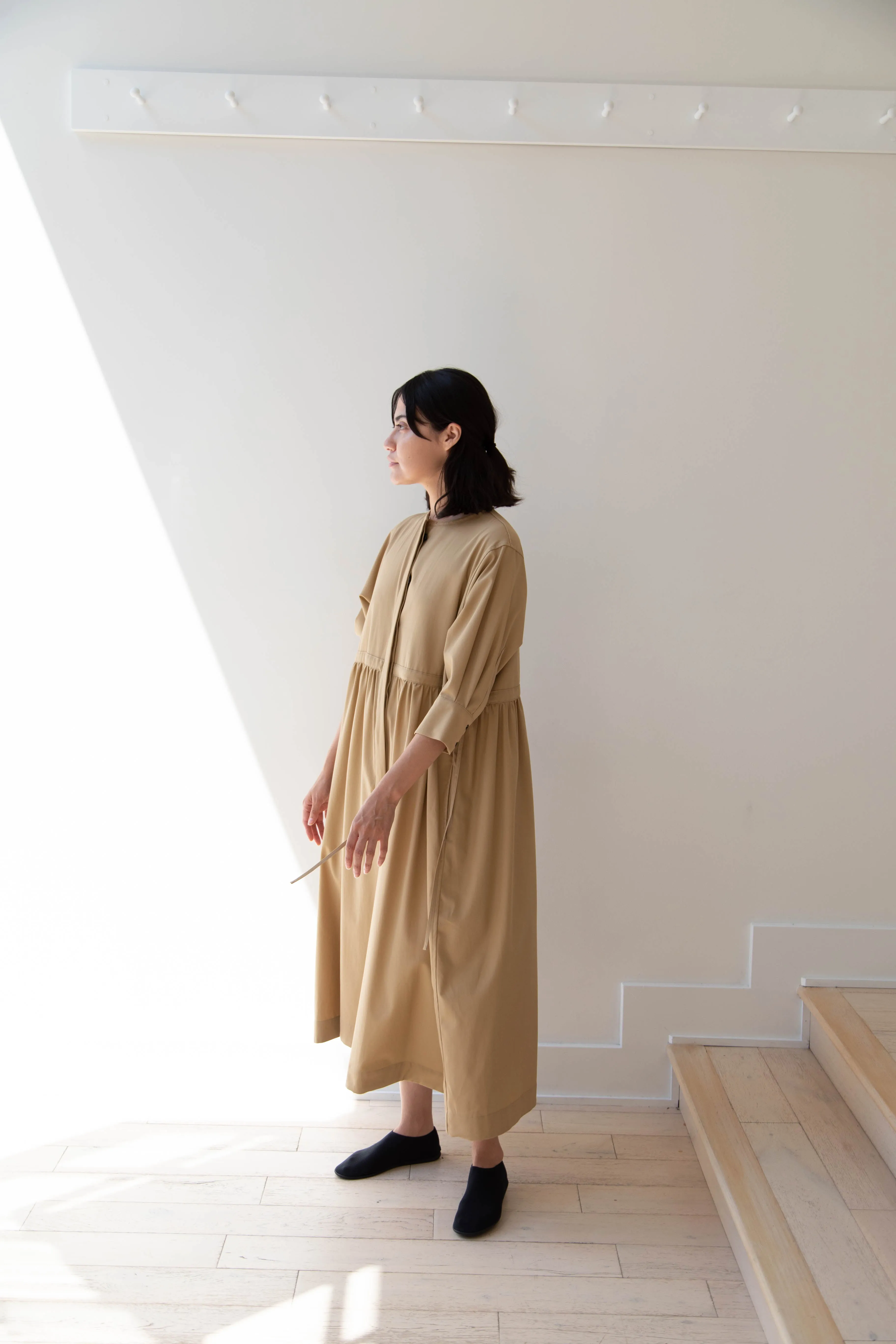 Tenne Handcrafted Modern | Waist String Jumpsuit In Camel