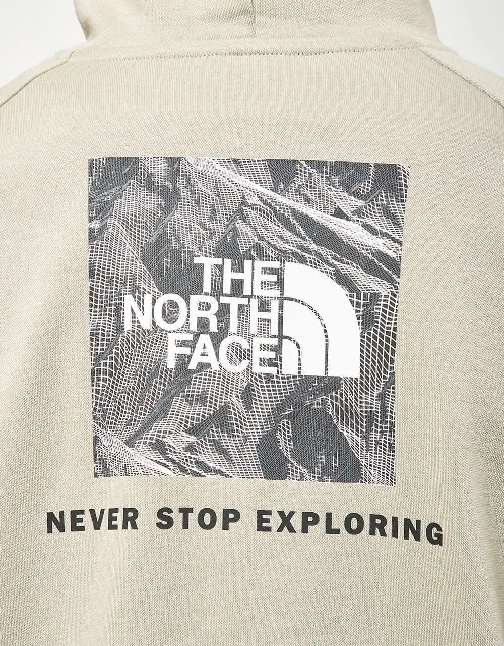 The North Face Raglan Redbox Pullover Hoodie - Clay Grey/TNF Black 3D