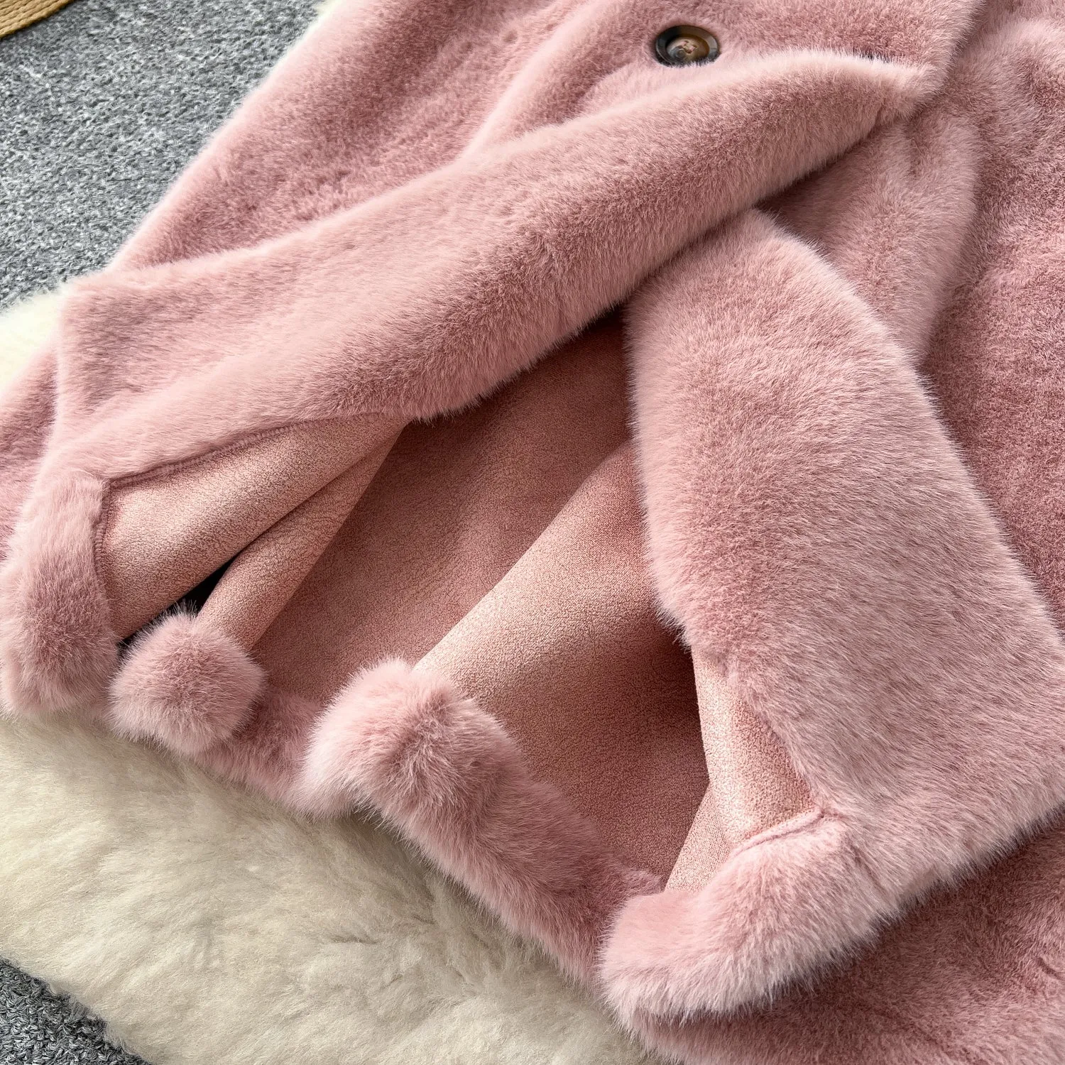 Thermal Soft Imitation Furry Coat