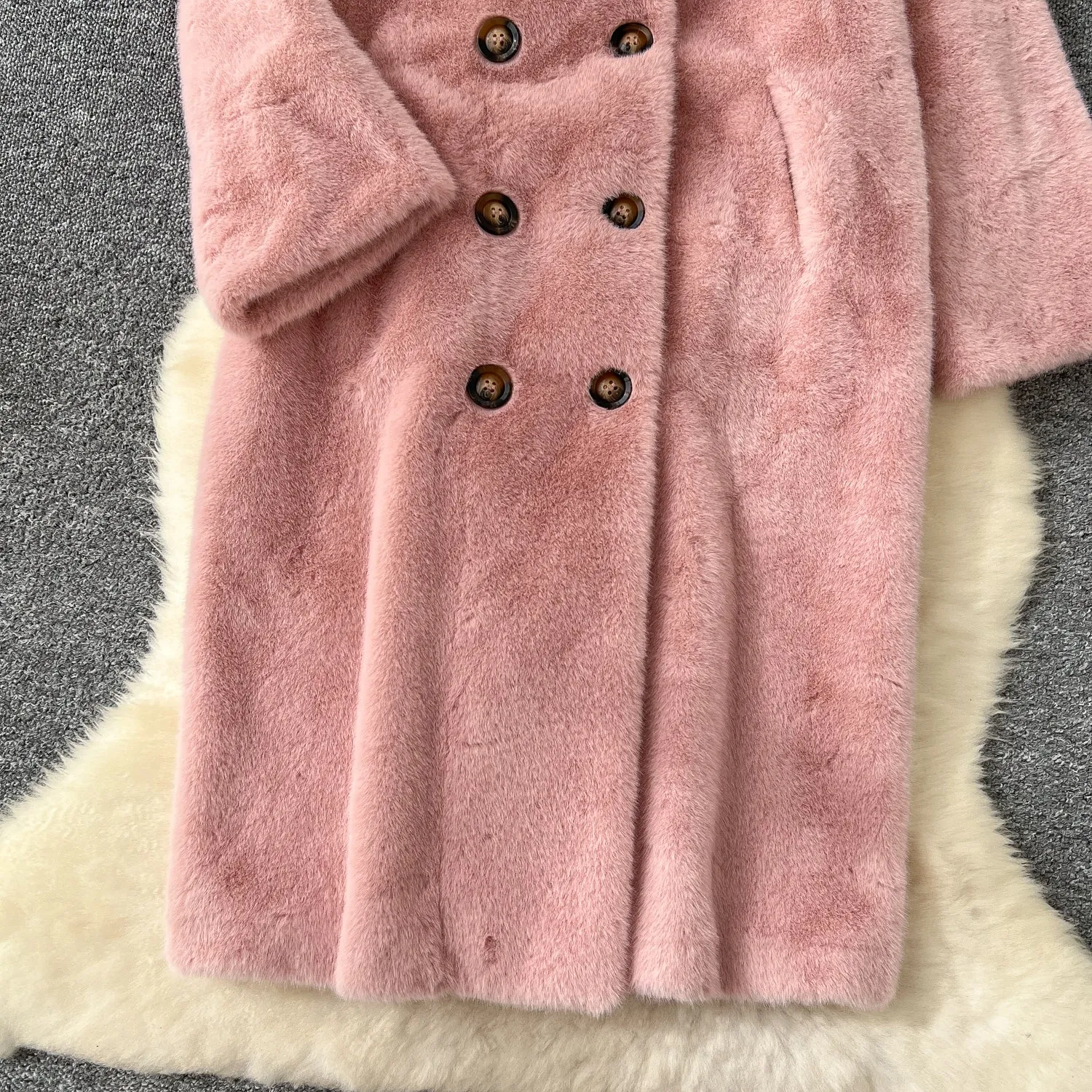 Thermal Soft Imitation Furry Coat