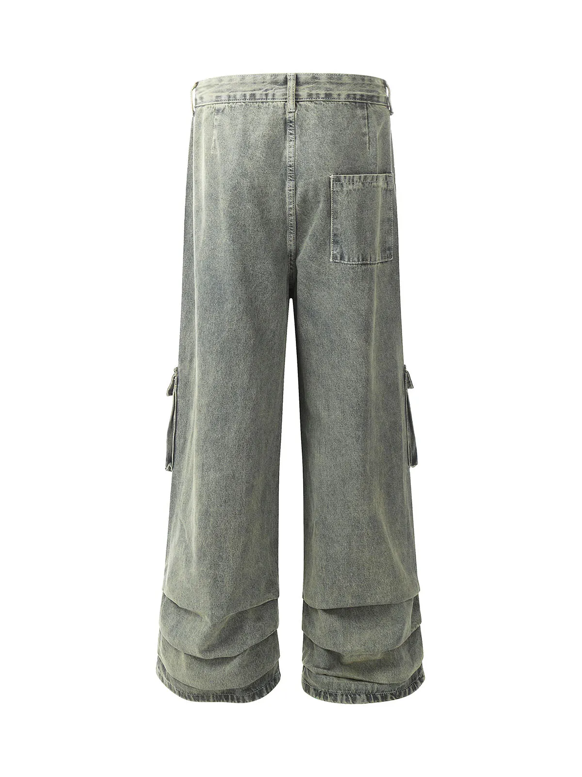 Thesupermade Distressed Raw Edge Baggy Jeans