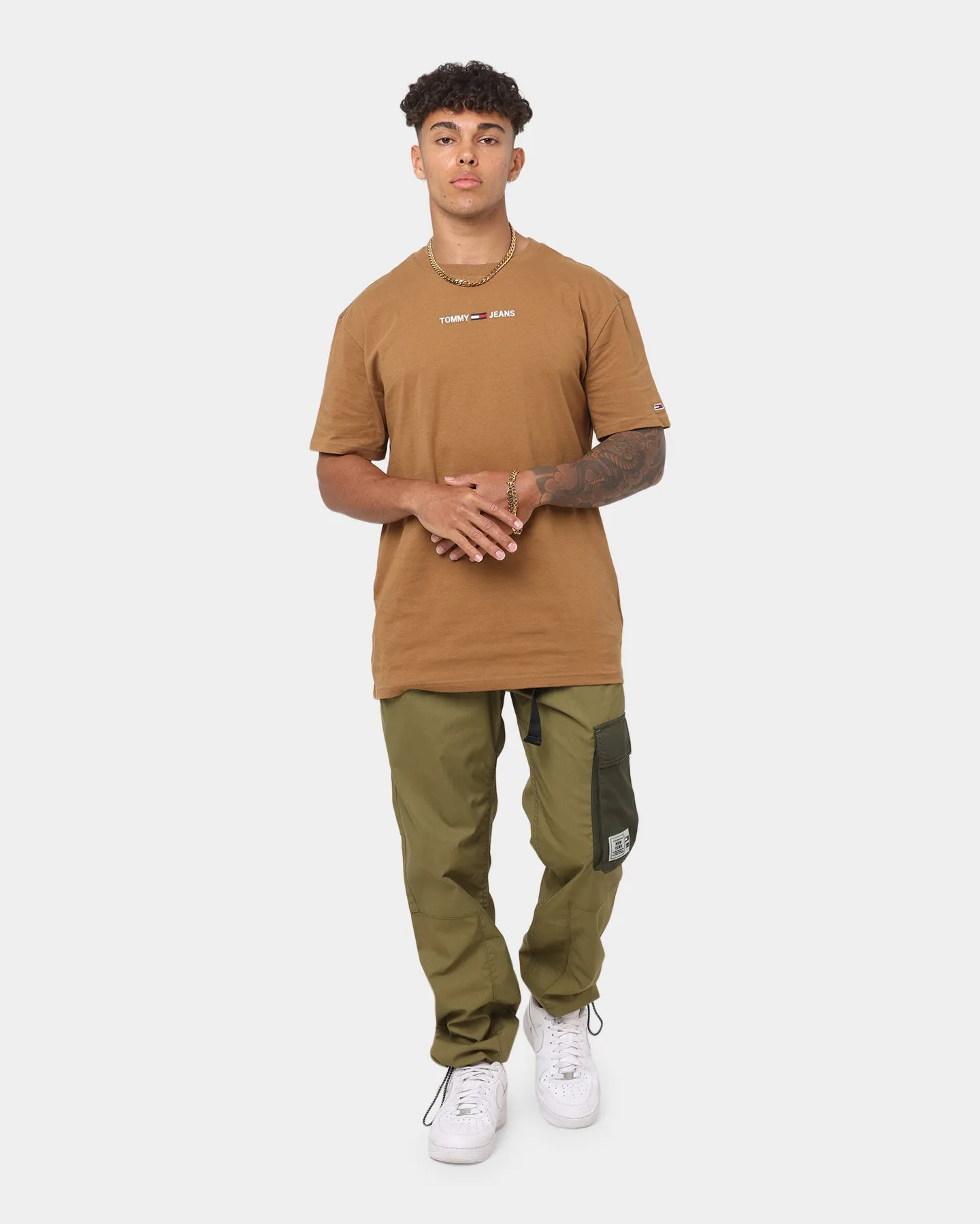 Tommy Jeans Ethan Block Track Pants Uniform Olive