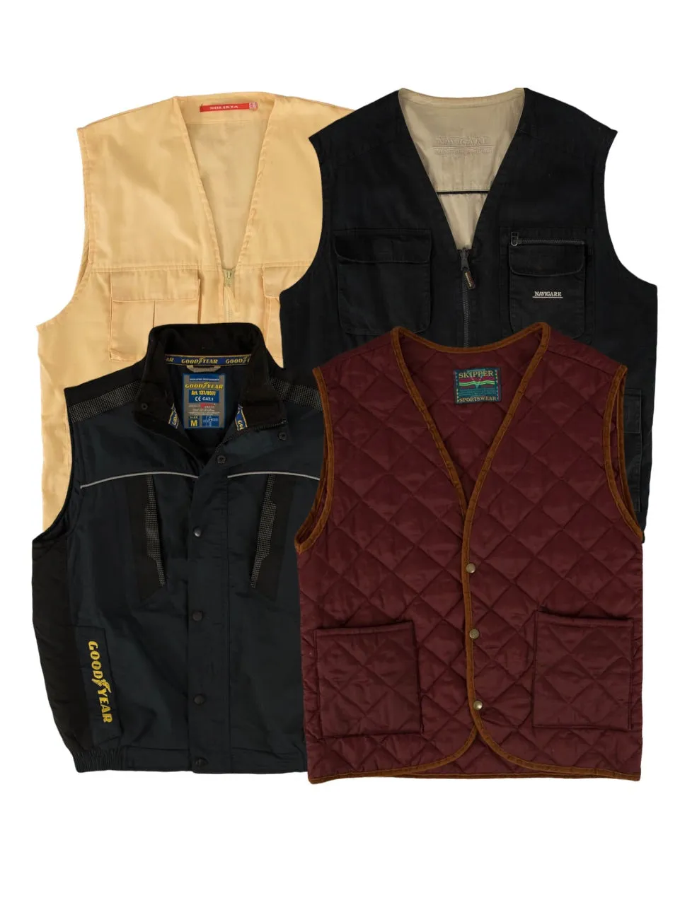 Vintage Cargo Utility Vests Bundle (20 pcs)