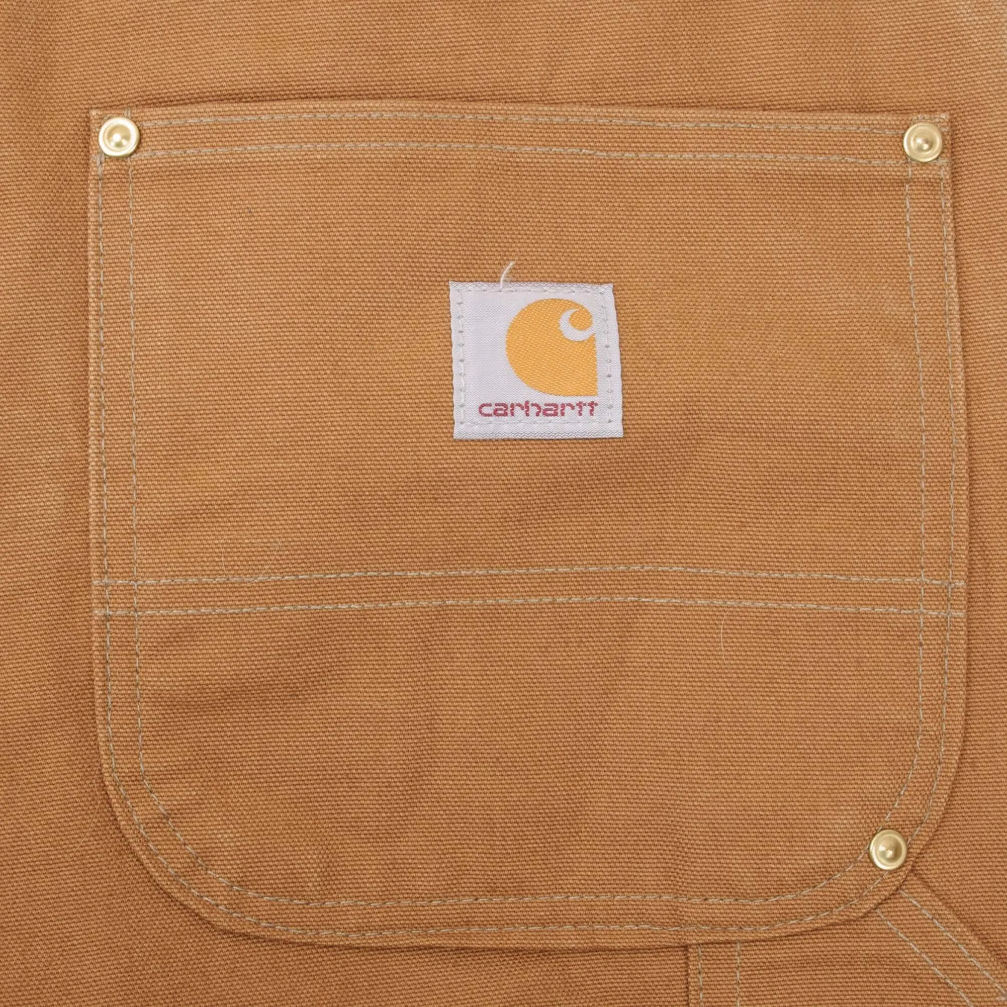 VINTAGE CARHARTT CARPENTER DOUBLE KNEE SANDSTONE PANTS SIZE 34X34 MADE IN USA