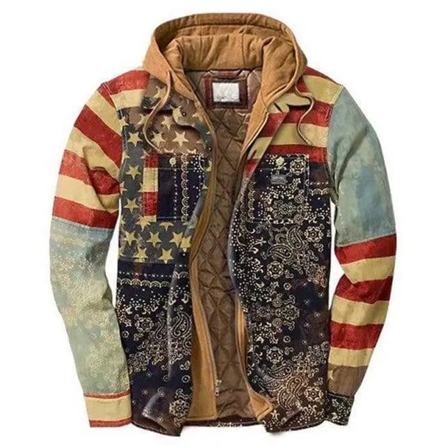 Vintage Casual Loose Patchwork Windbreaker