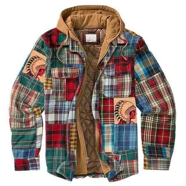 Vintage Casual Loose Patchwork Windbreaker