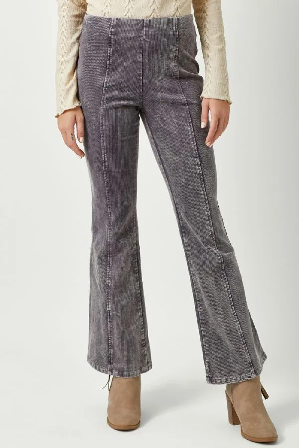 Washed Corduroy Flare Pants