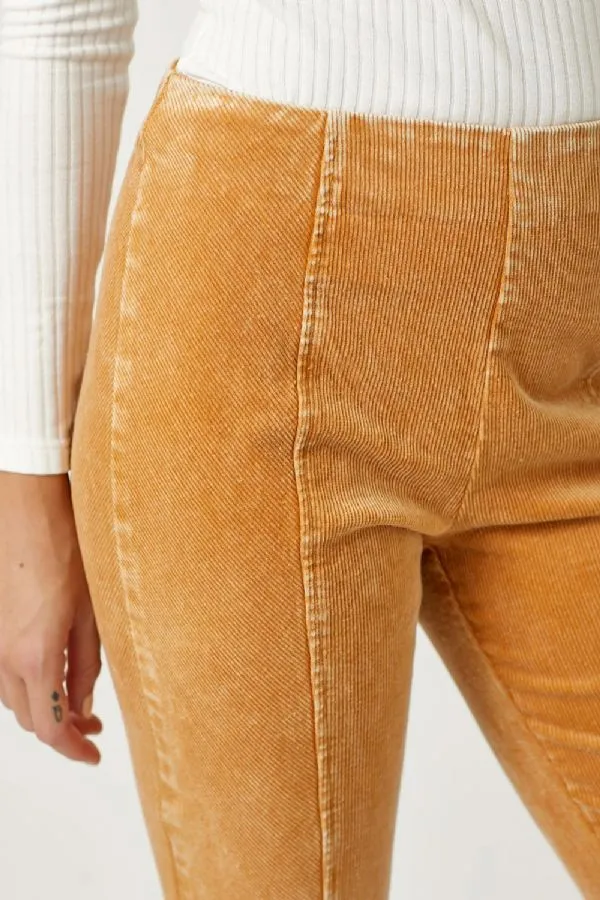 Washed Corduroy Flare Pants