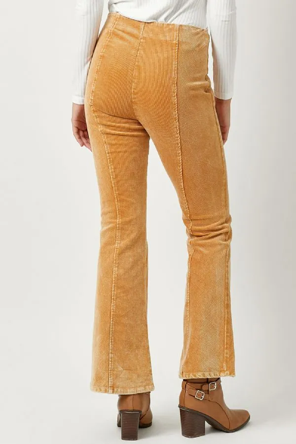 Washed Corduroy Flare Pants