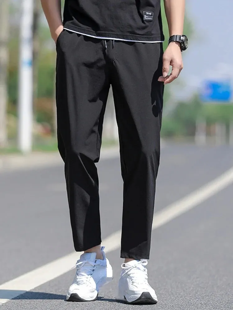 Wiaofellas  -  Summer Men's Quick-drying Pants Casual Pants Men's Trousers Casual Versatile Stretch Pants