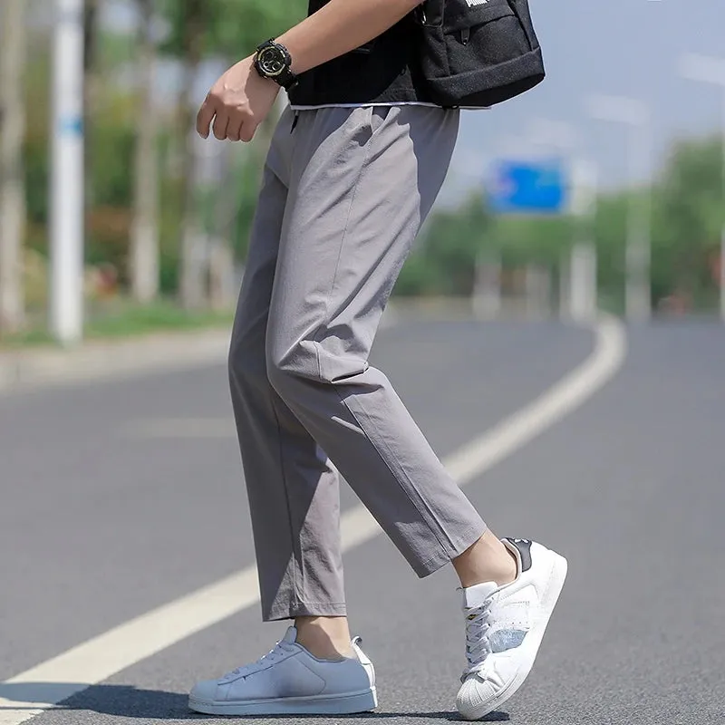 Wiaofellas  -  Summer Men's Quick-drying Pants Casual Pants Men's Trousers Casual Versatile Stretch Pants