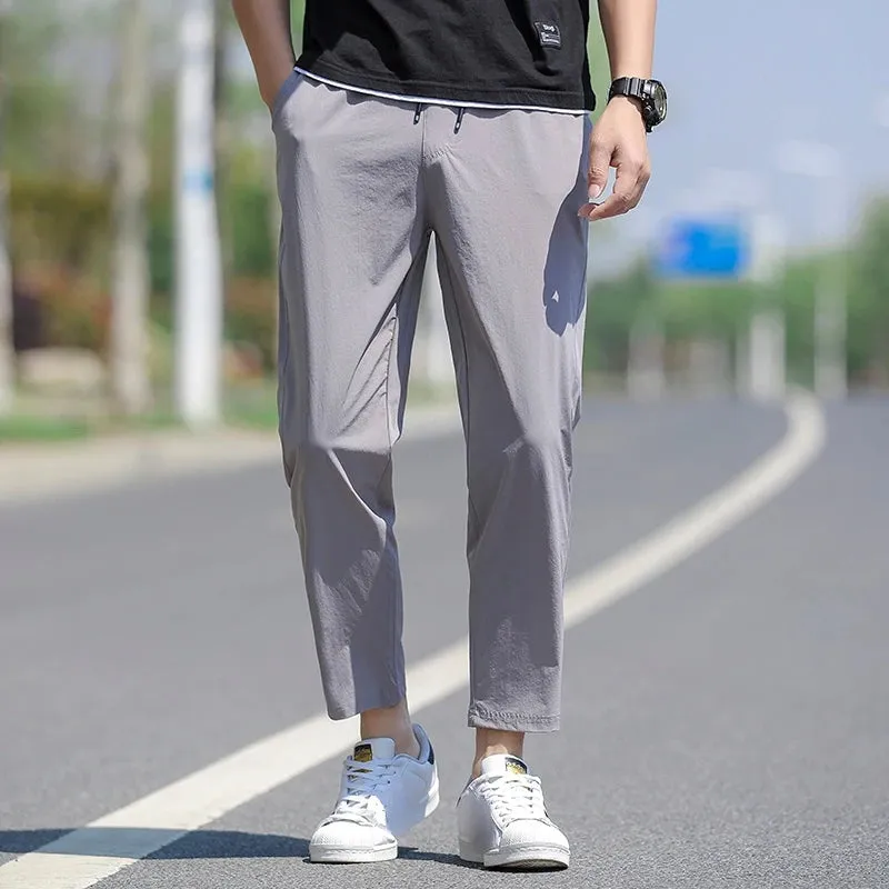 Wiaofellas  -  Summer Men's Quick-drying Pants Casual Pants Men's Trousers Casual Versatile Stretch Pants