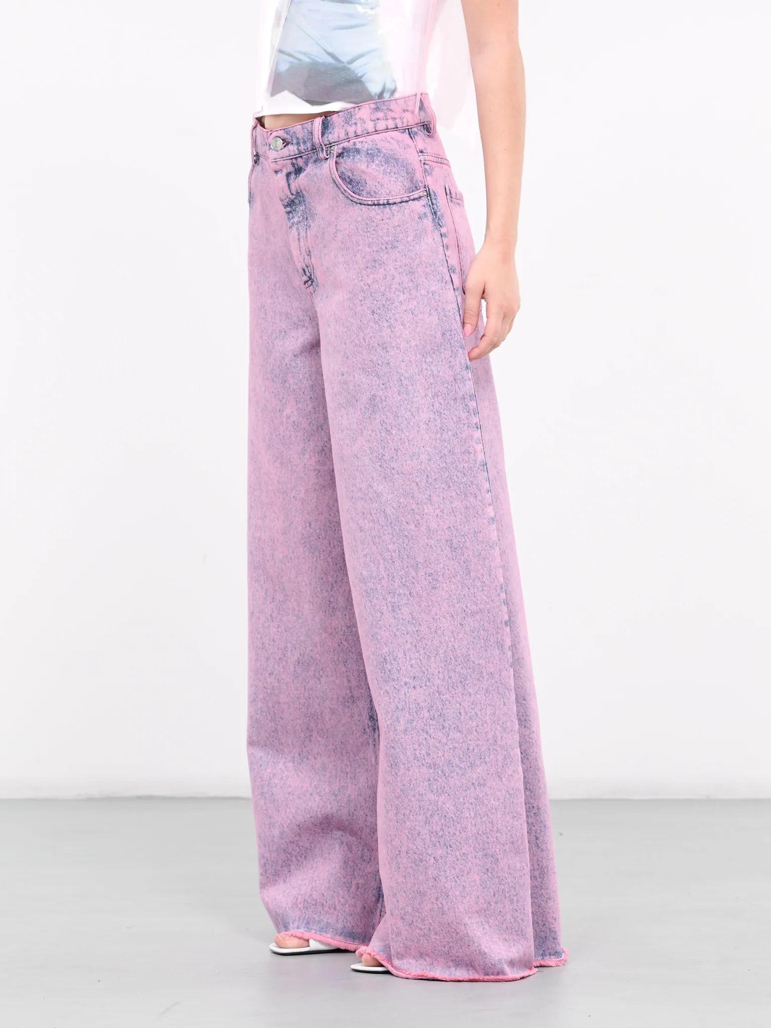 Wide Leg Denim Jeans (PAJD0340A0-USCV96-MBC13-PINK)